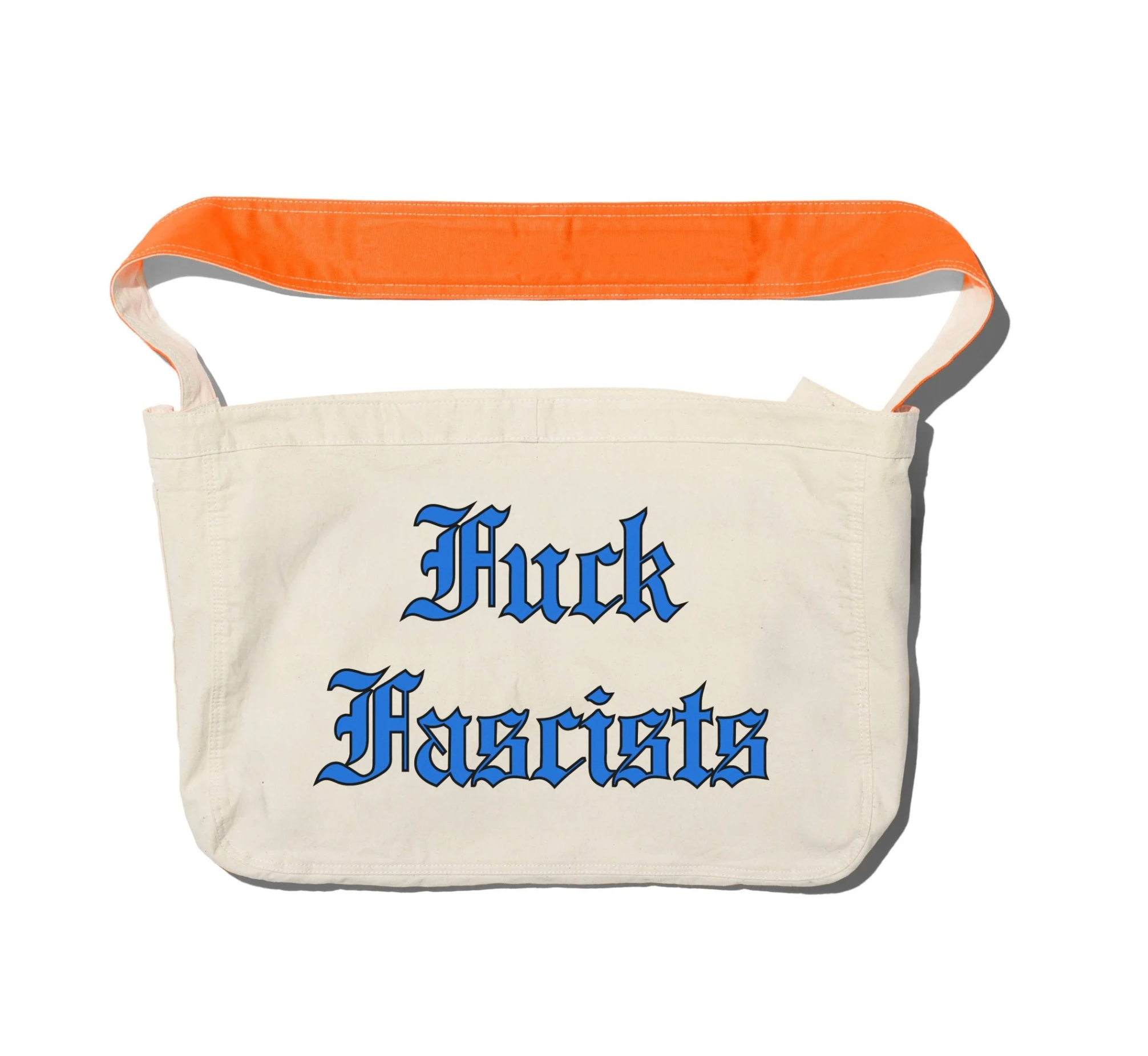 FUCK FASCISTS MESSENGER BAG