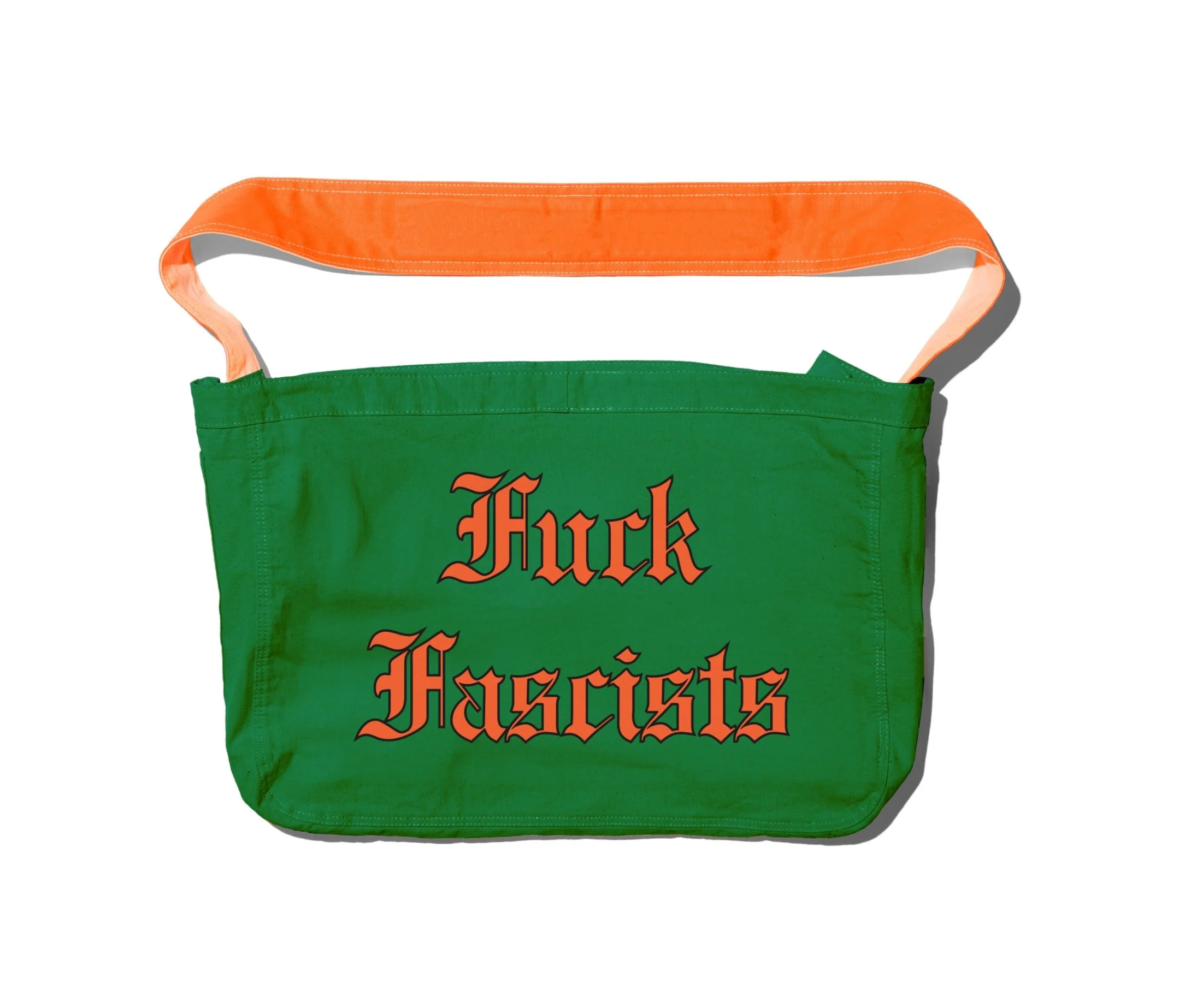 FUCK FASCISTS MESSENGER BAG