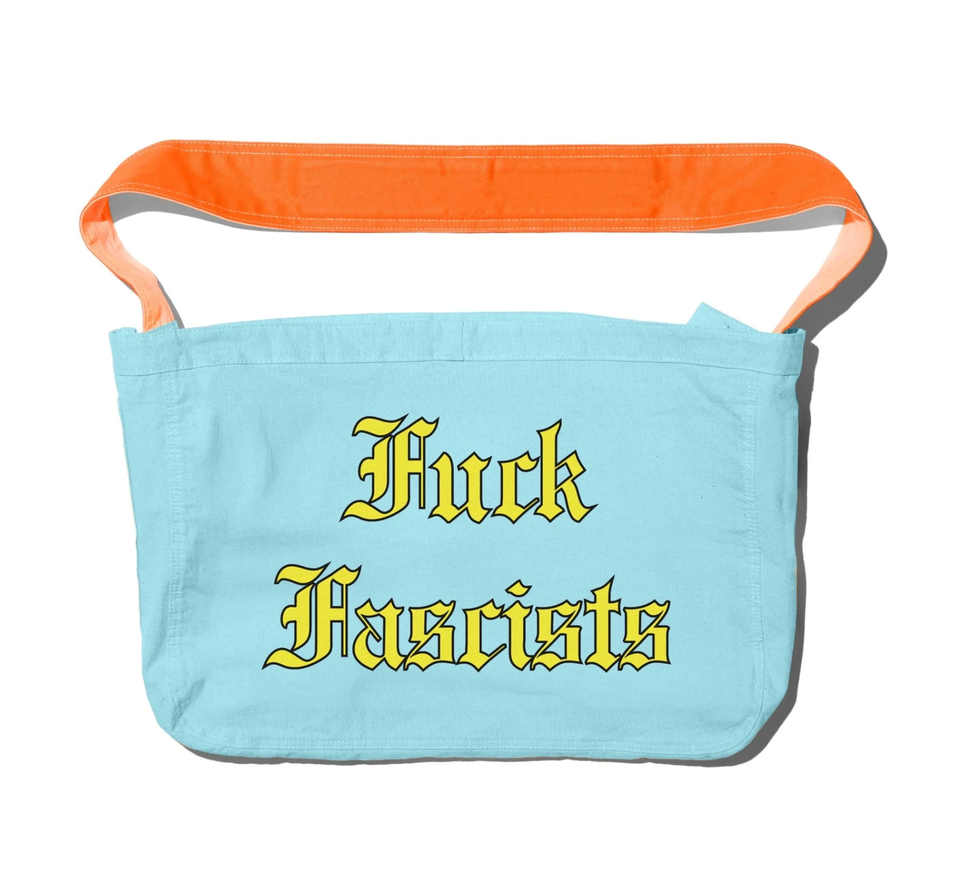 FUCK FASCISTS MESSENGER BAG