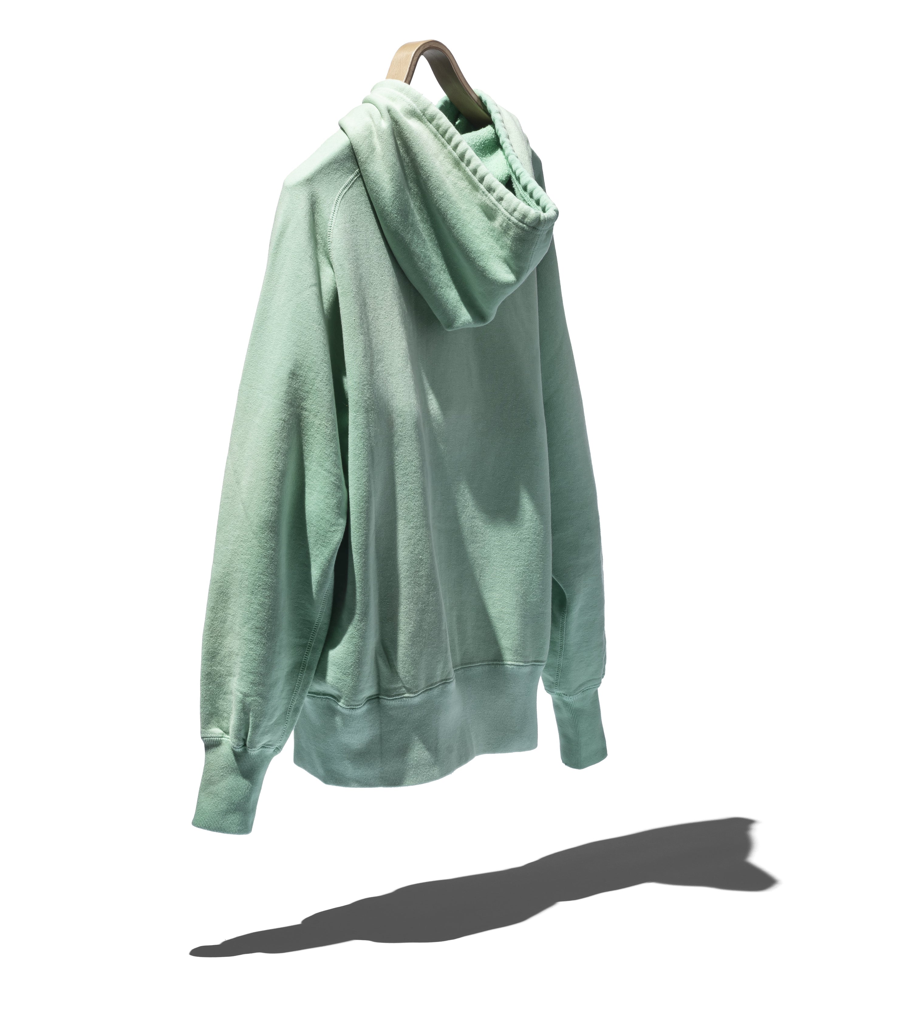 SUVIN COTTON LOOPWHEEL BRUSHED LINING HOODIE AGING