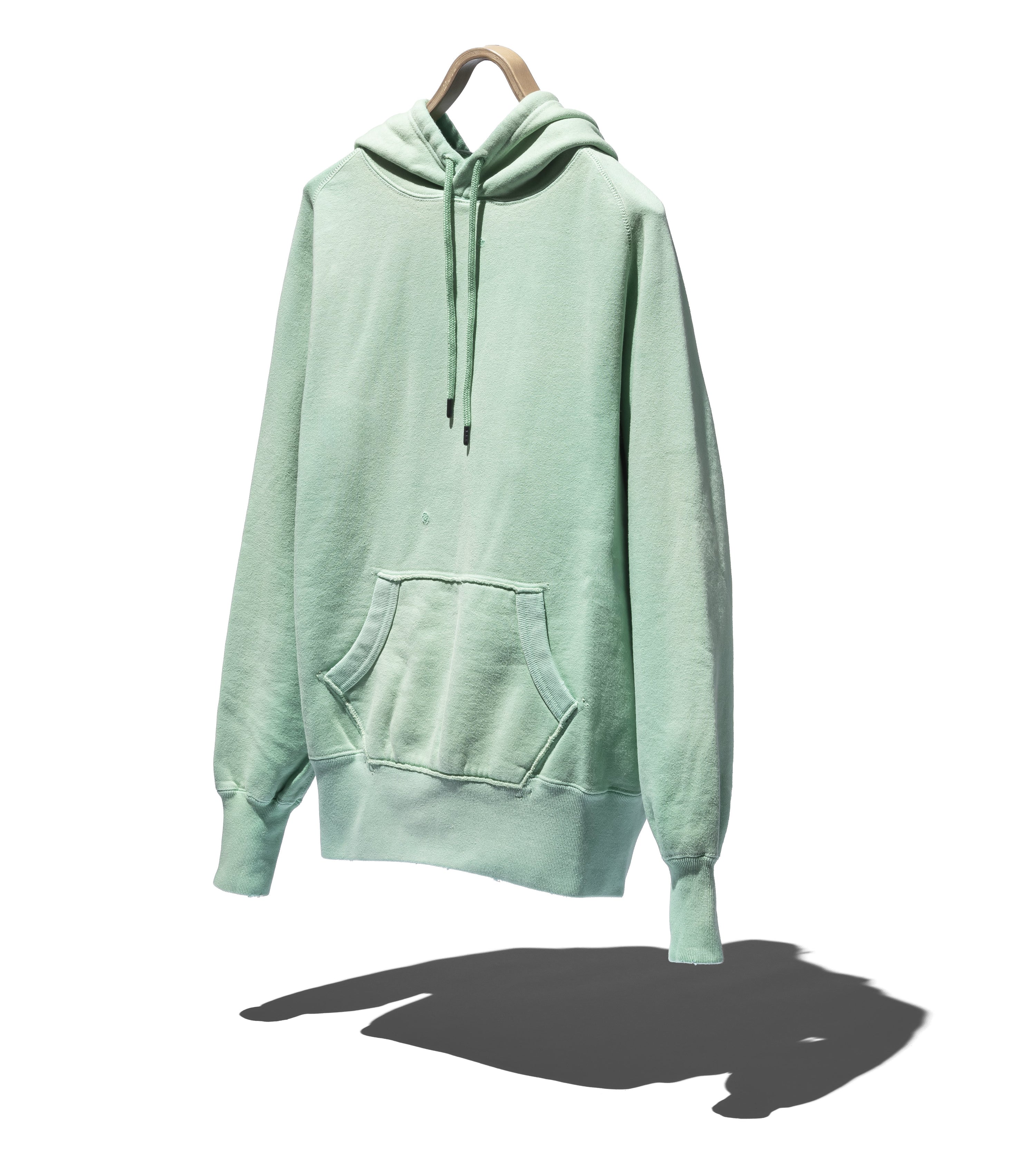 SUVIN COTTON LOOPWHEEL BRUSHED LINING HOODIE AGING