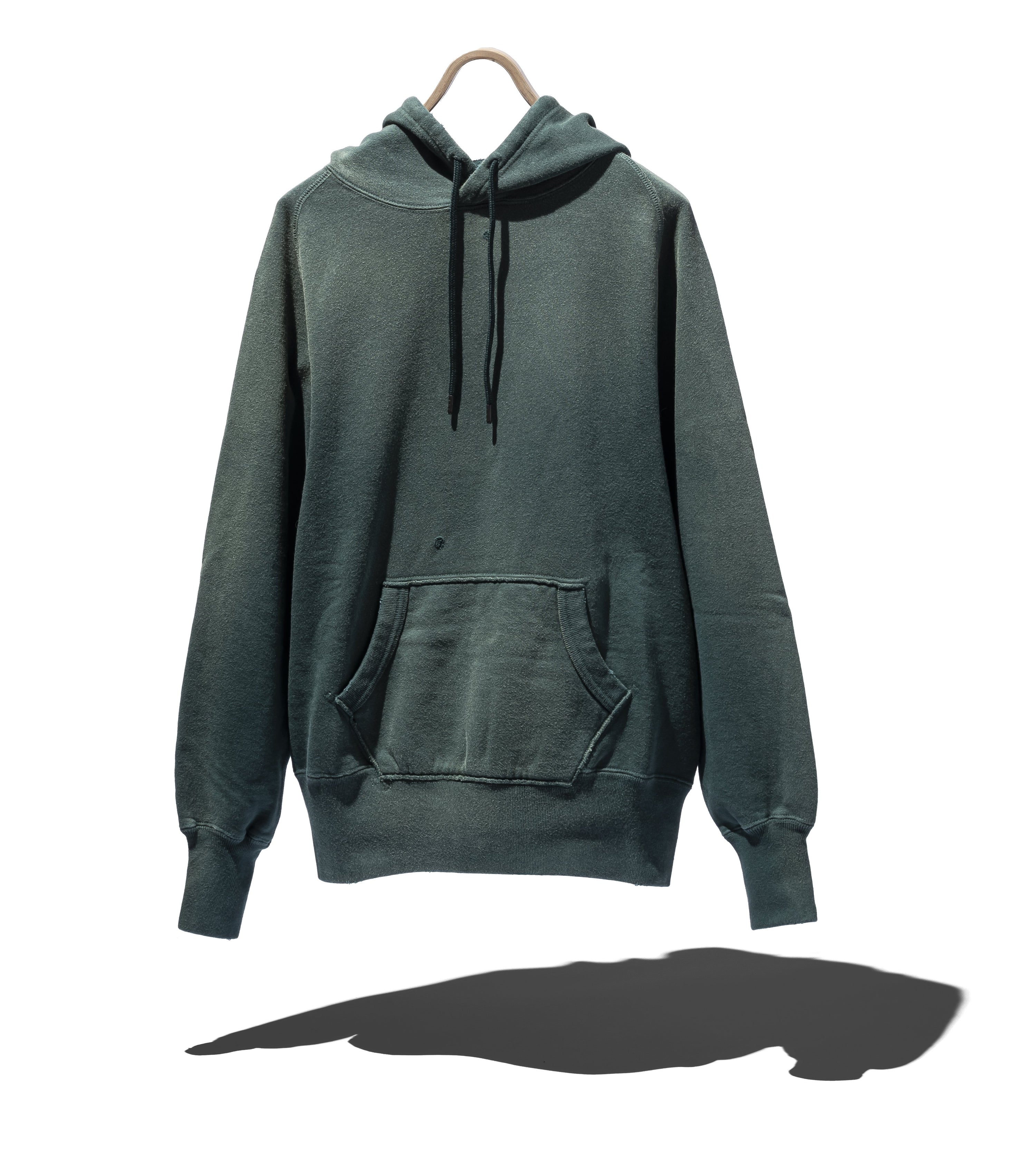 SUVIN COTTON LOOPWHEEL BRUSHED LINING HOODIE AGING