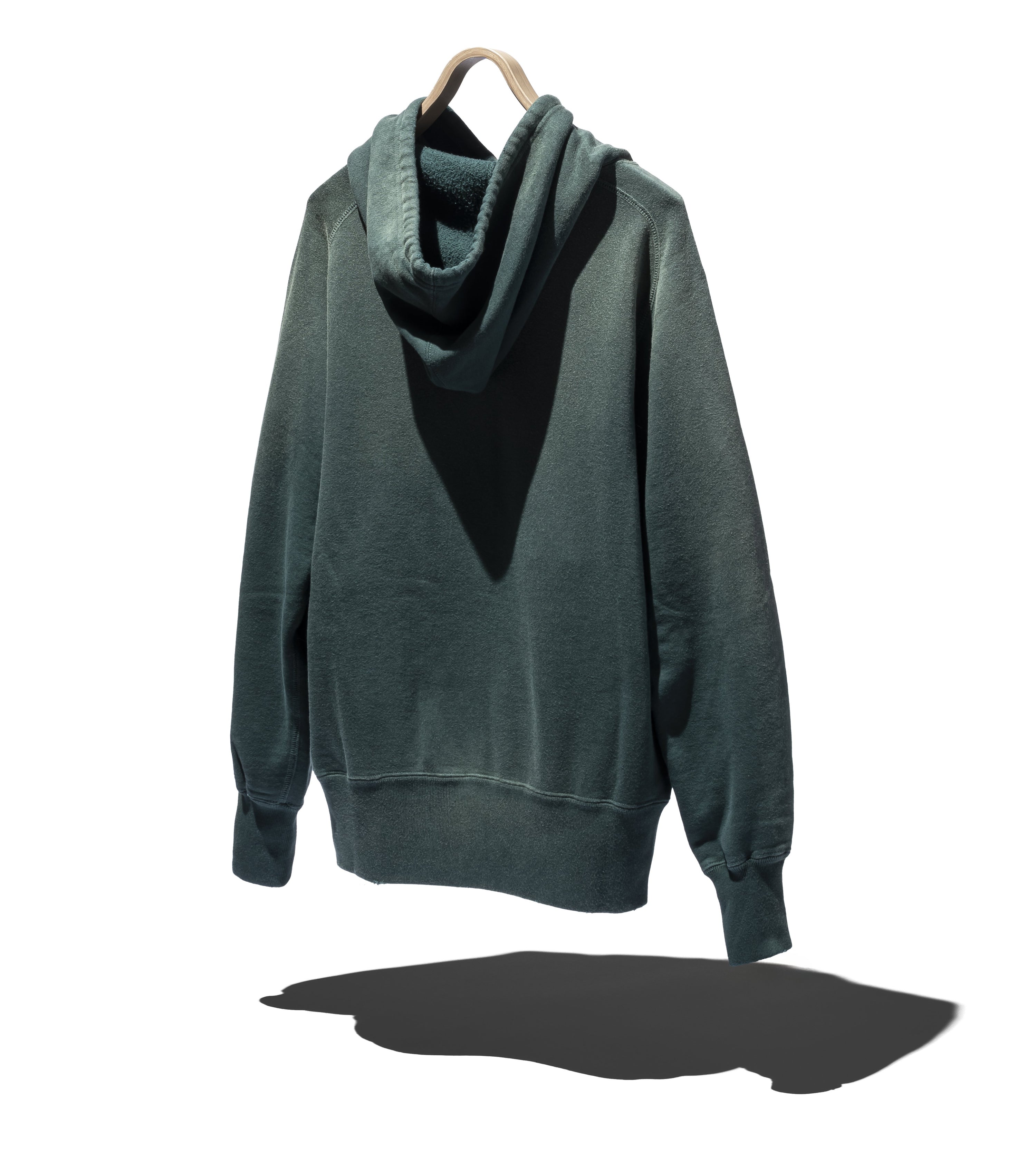 SUVIN COTTON LOOPWHEEL BRUSHED LINING HOODIE AGING