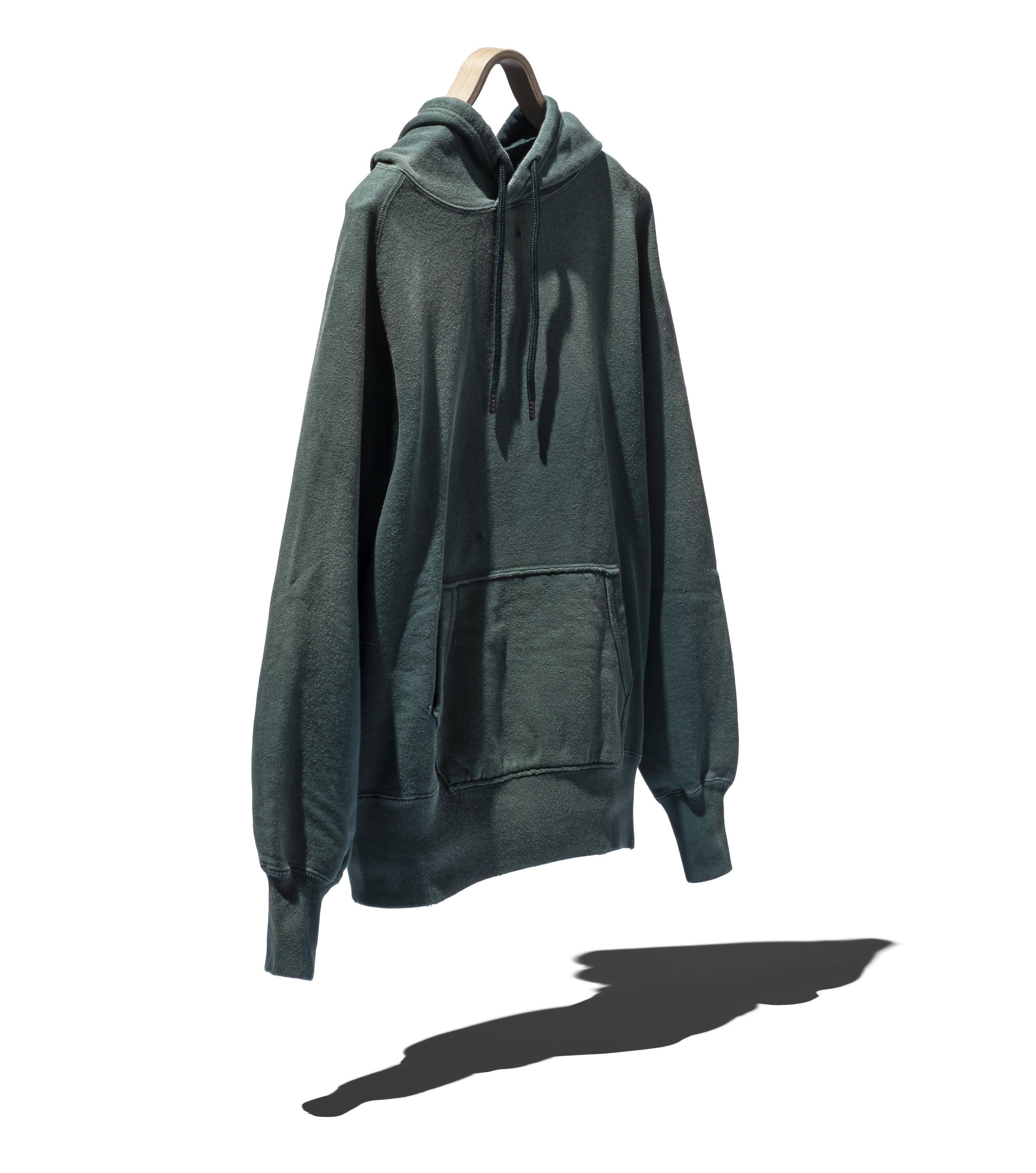 SUVIN COTTON LOOPWHEEL BRUSHED LINING HOODIE AGING