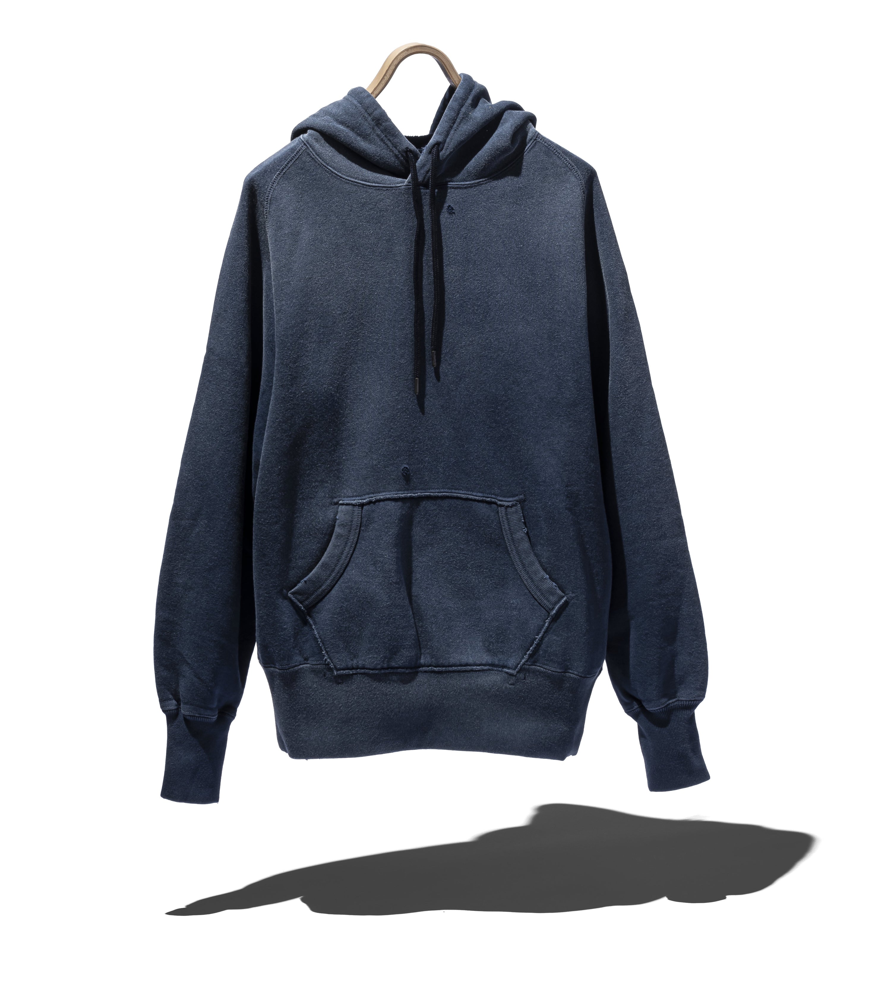 SUVIN COTTON LOOPWHEEL BRUSHED LINING HOODIE AGING