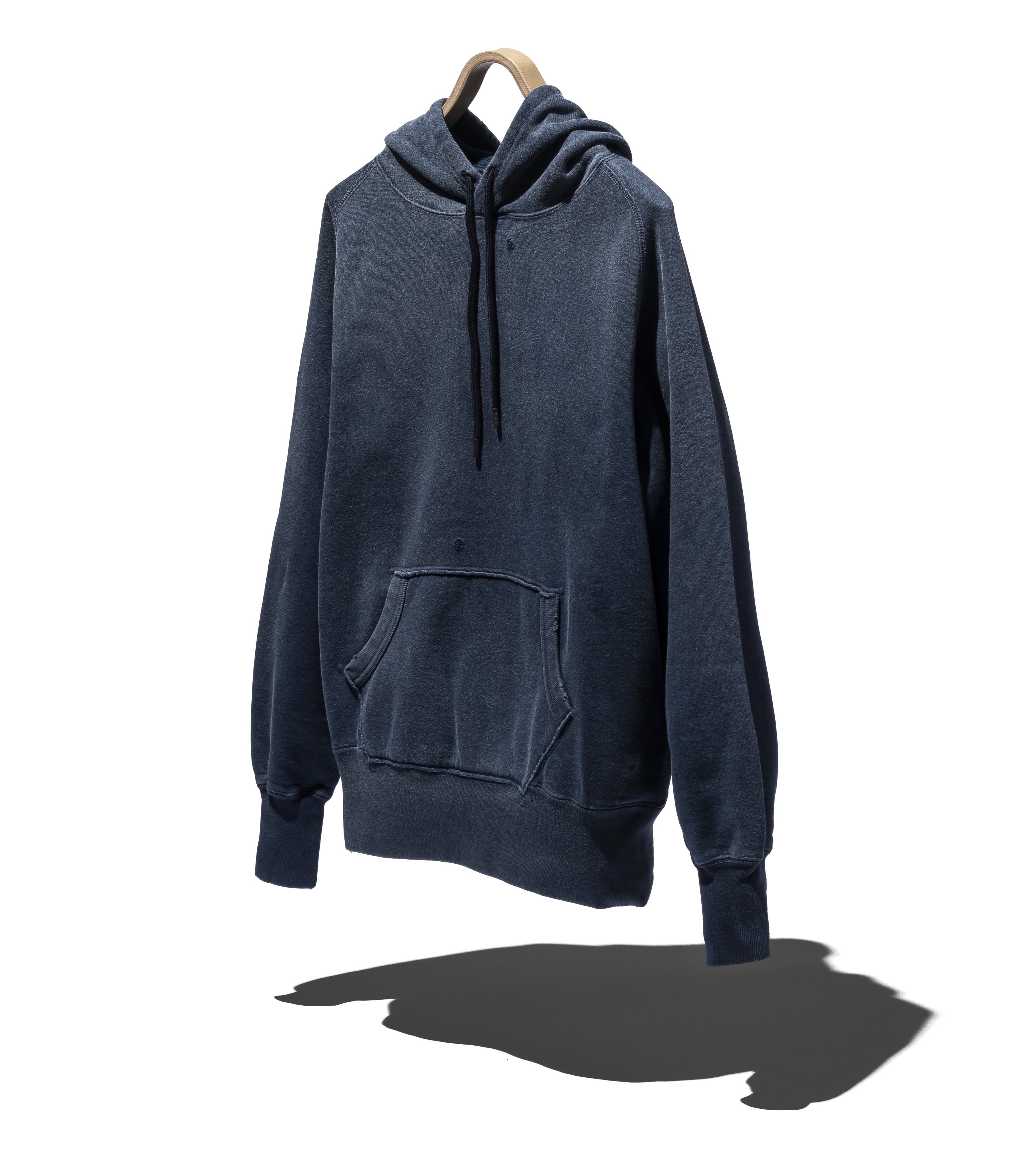 SUVIN COTTON LOOPWHEEL BRUSHED LINING HOODIE AGING
