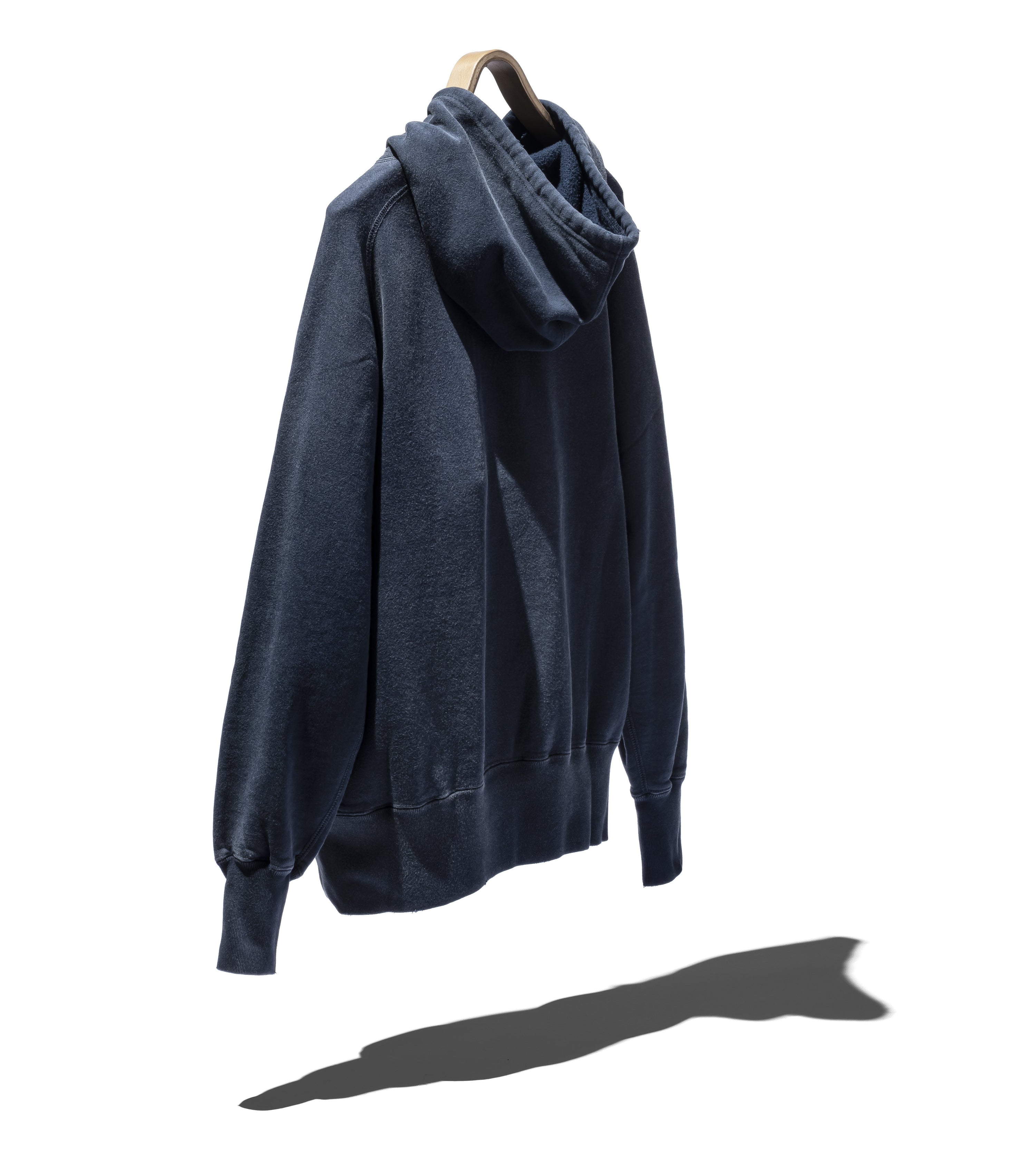 SUVIN COTTON LOOPWHEEL BRUSHED LINING HOODIE AGING