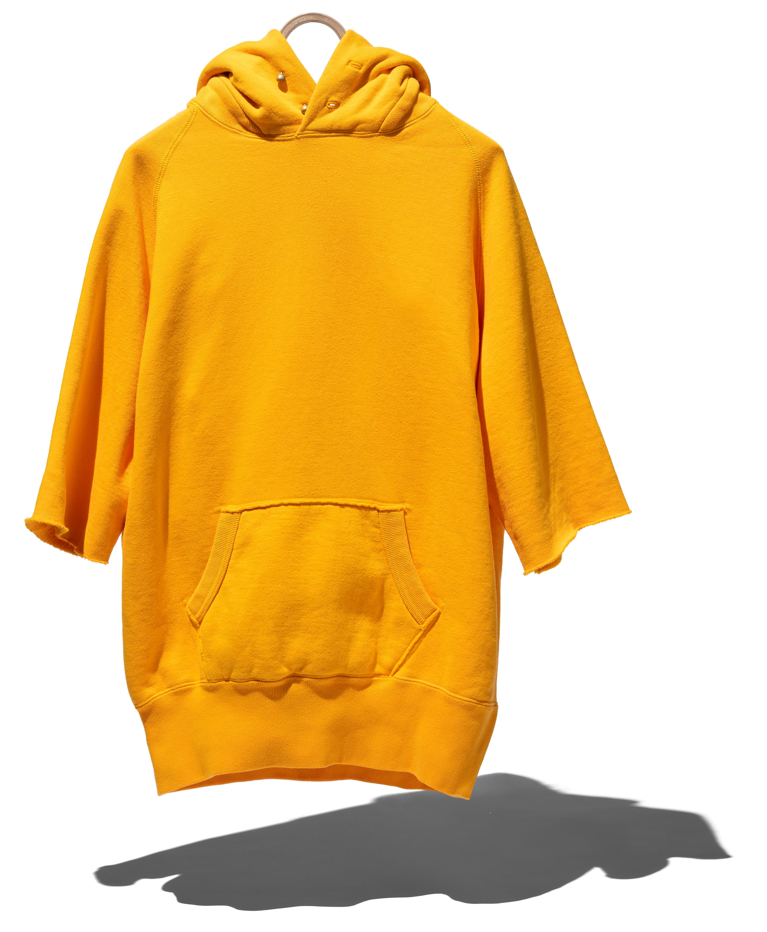 SUVIN COTTON LOOPWHEEL BRUSHED LINING CUT-OFF BUTTON HOODIE
