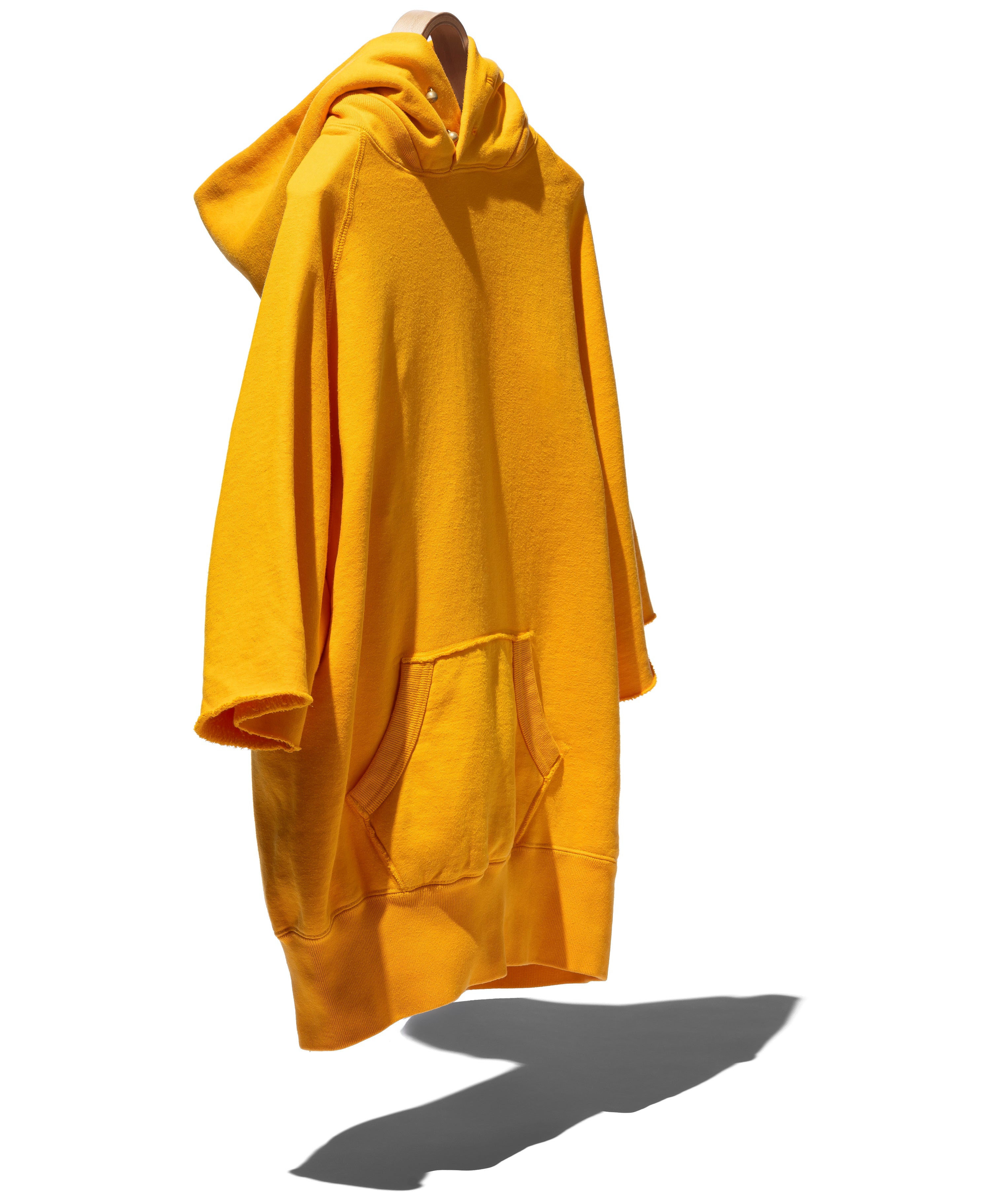 SUVIN COTTON LOOPWHEEL BRUSHED LINING CUT-OFF BUTTON HOODIE