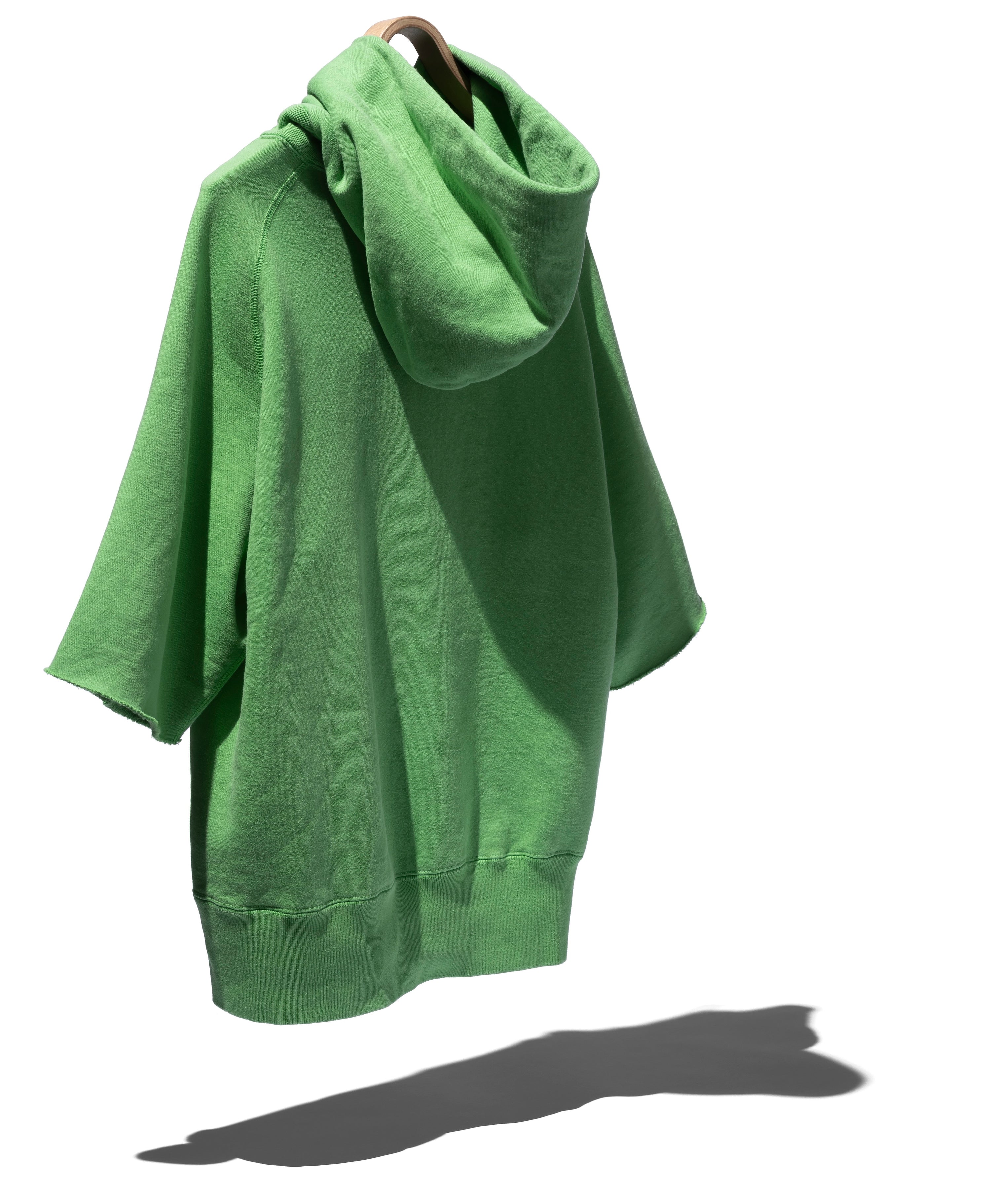 SUVIN COTTON LOOPWHEEL BRUSHED LINING CUT-OFF BUTTON HOODIE