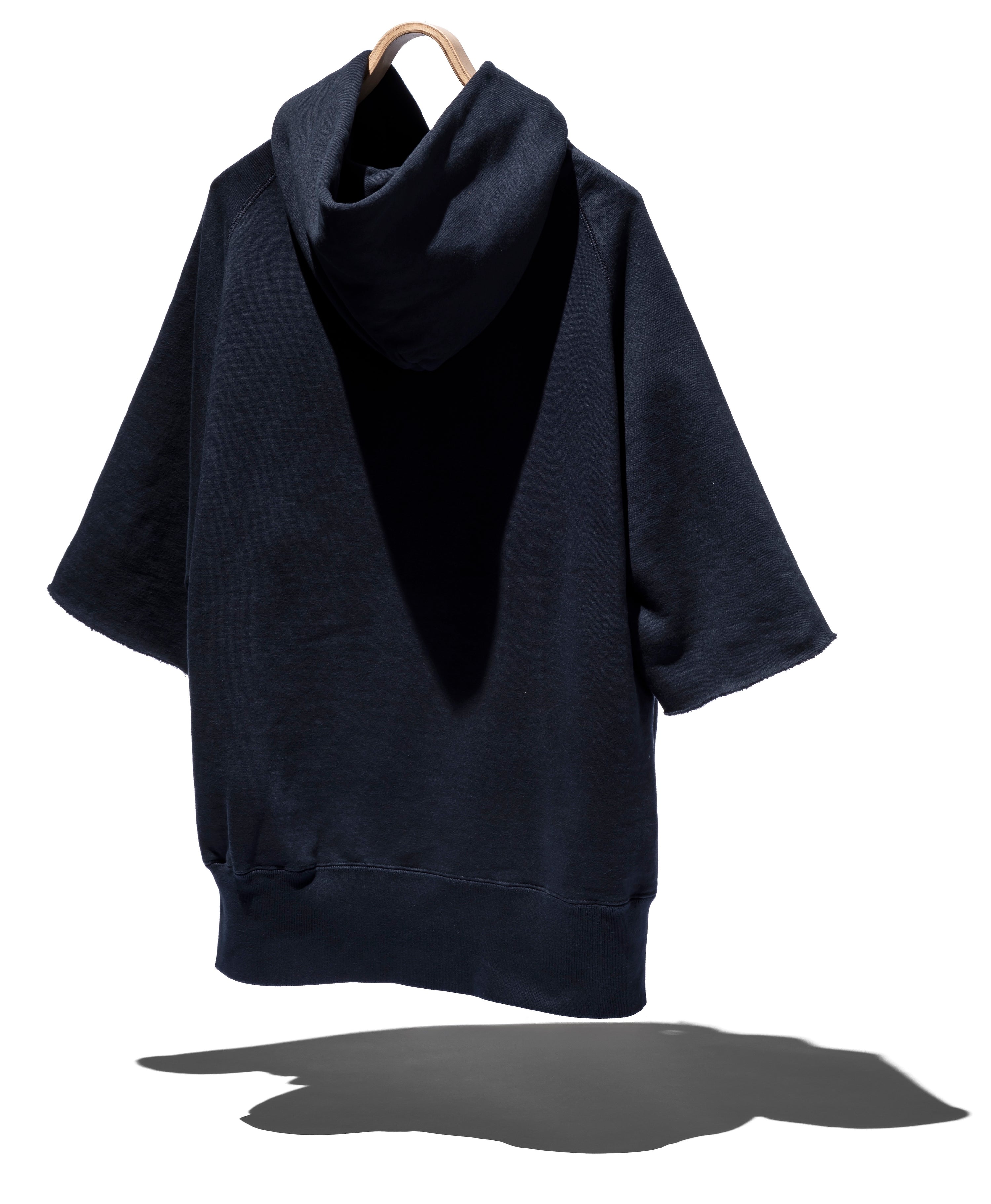SUVIN COTTON LOOPWHEEL BRUSHED LINING CUT-OFF BUTTON HOODIE