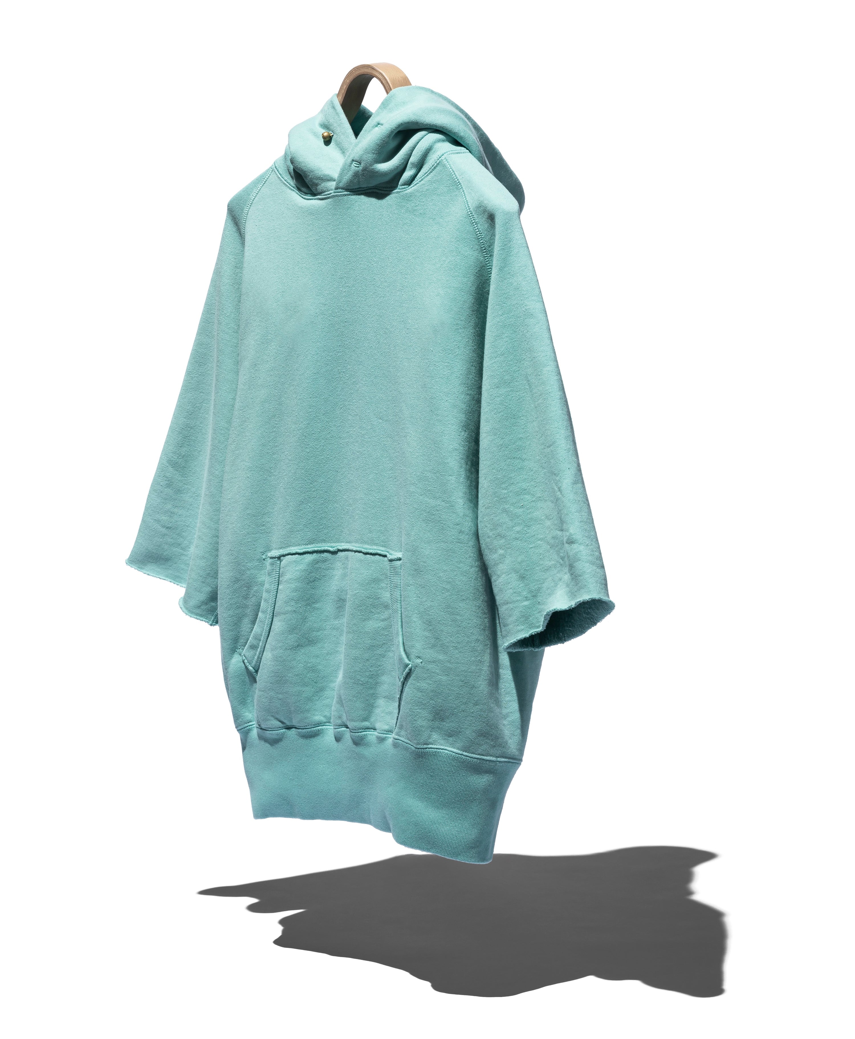 SUVIN COTTON LOOPWHEEL BRUSHED LINING CUT-OFF BUTTON HOODIE
