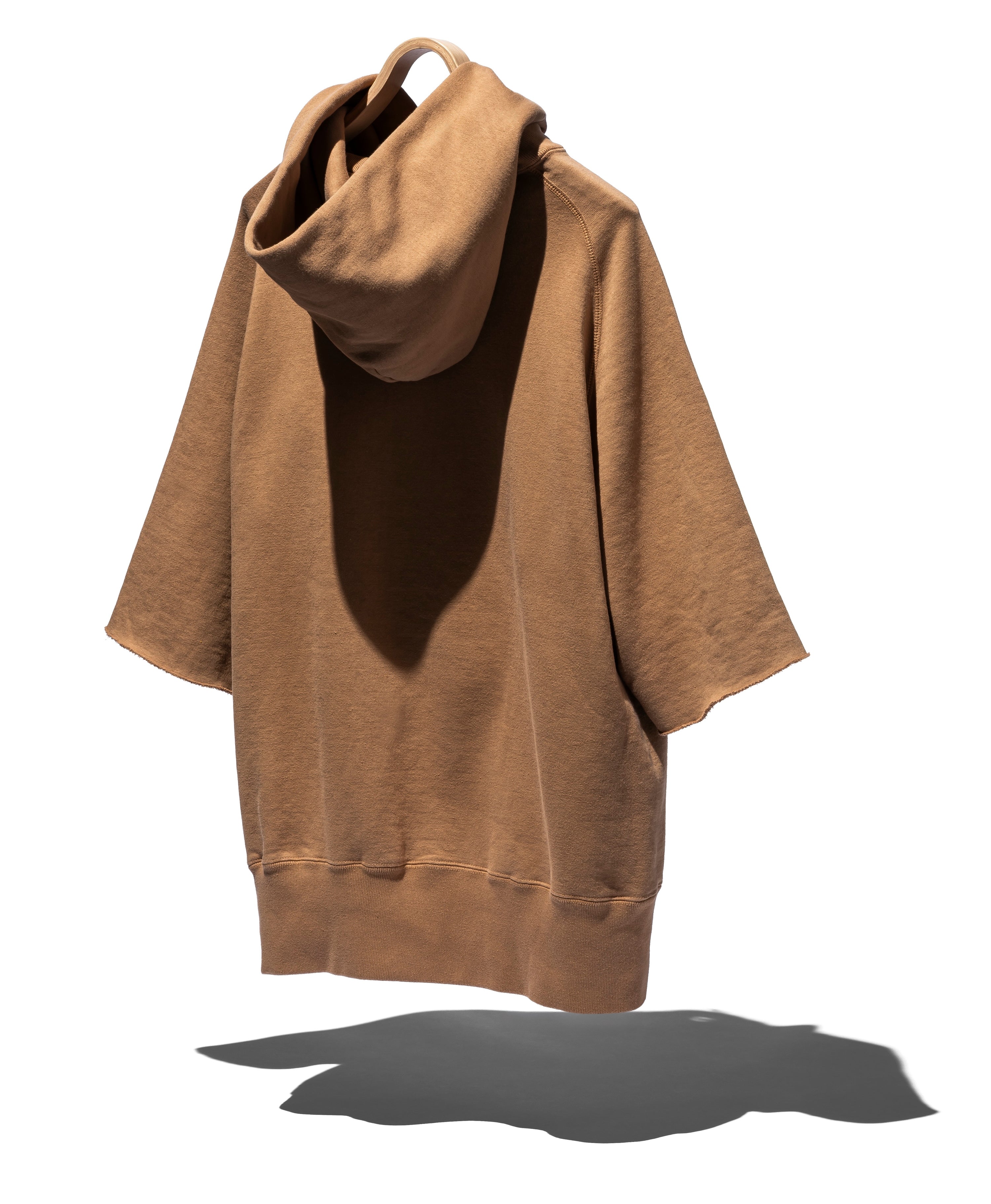 SUVIN COTTON LOOPWHEEL BRUSHED LINING CUT-OFF BUTTON HOODIE