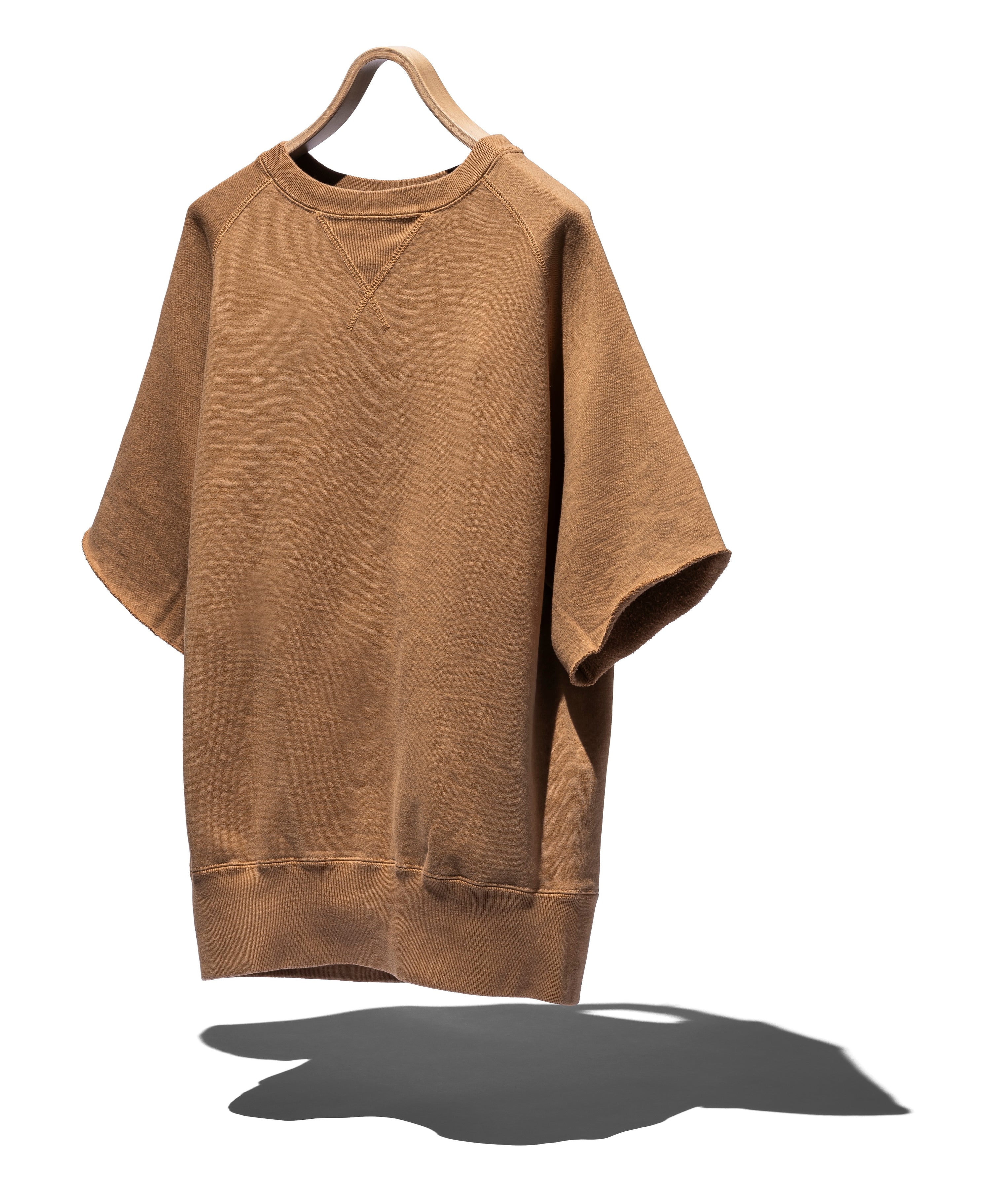 SUVIN COTTON LOOPWHEEL BRUSHED LINING CUT-OFF SWEATSHIRT