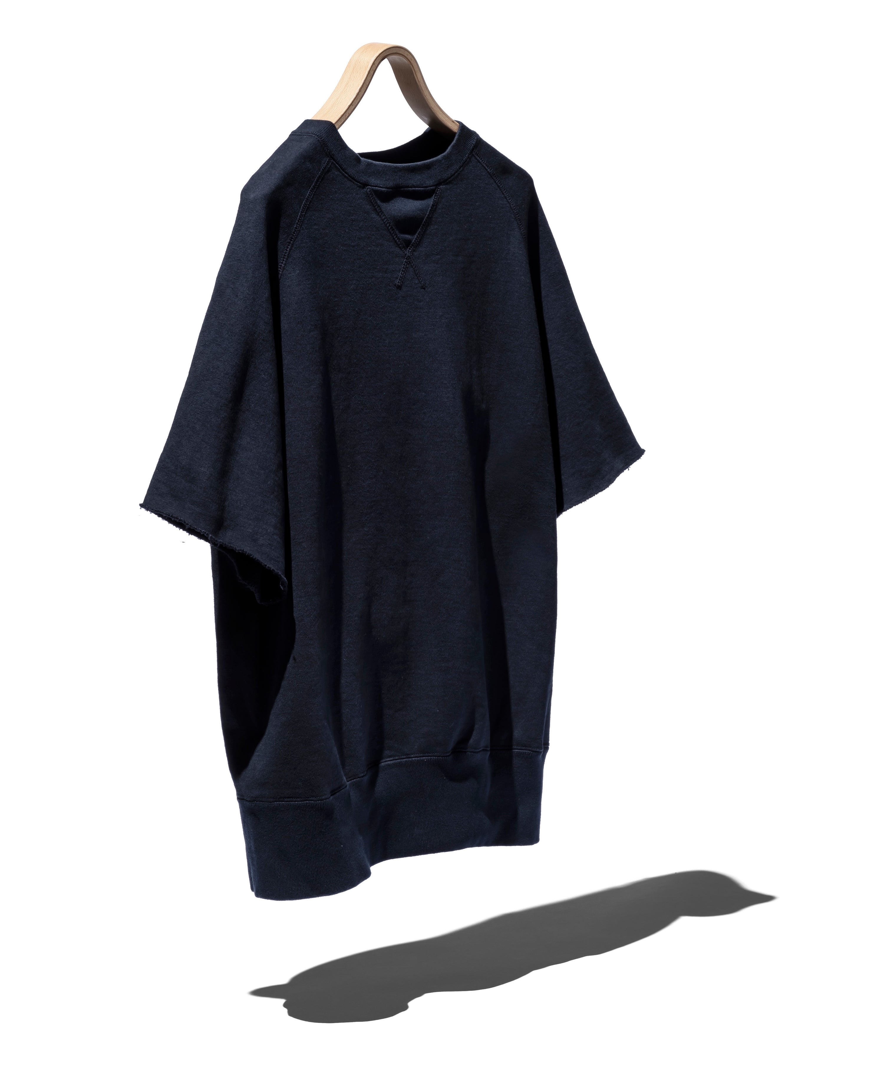 SUVIN COTTON LOOPWHEEL BRUSHED LINING CUT-OFF SWEATSHIRT