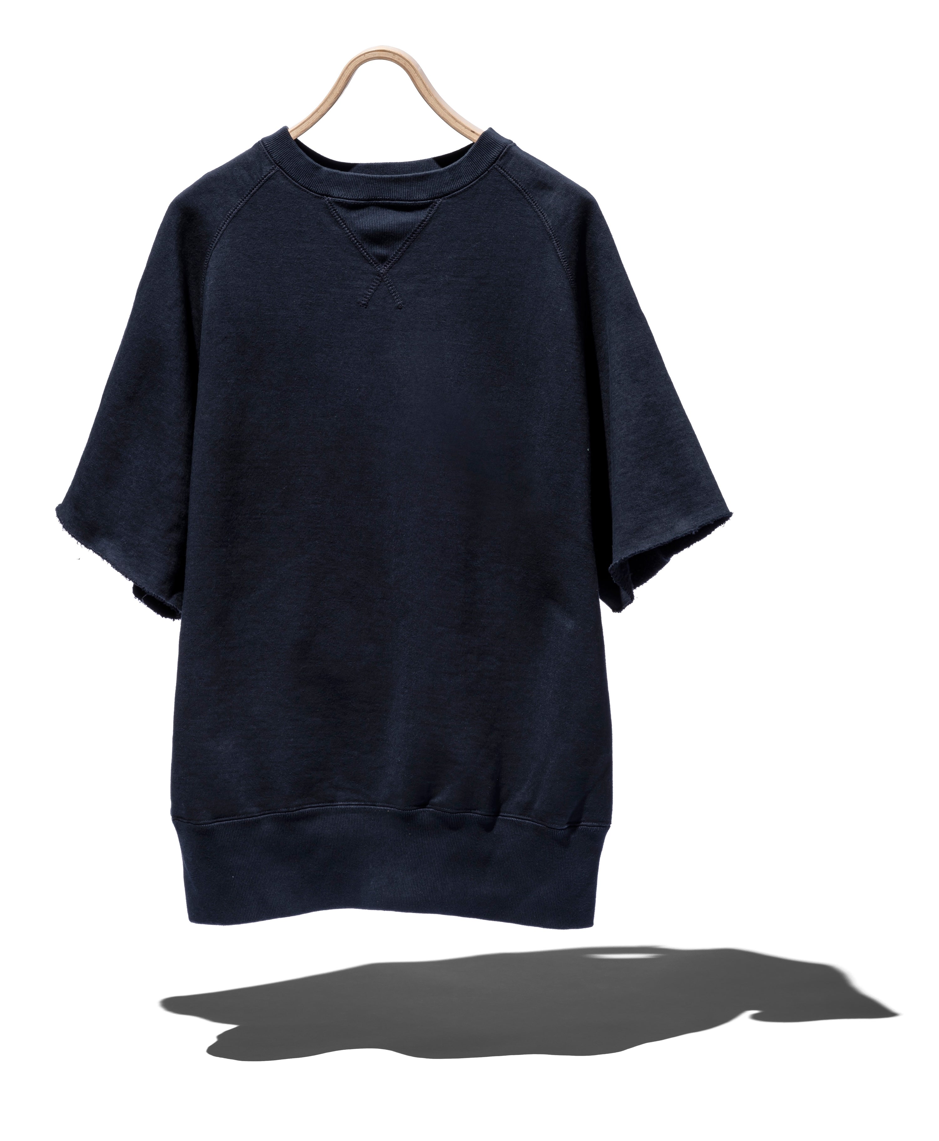 SUVIN COTTON LOOPWHEEL BRUSHED LINING CUT-OFF SWEATSHIRT