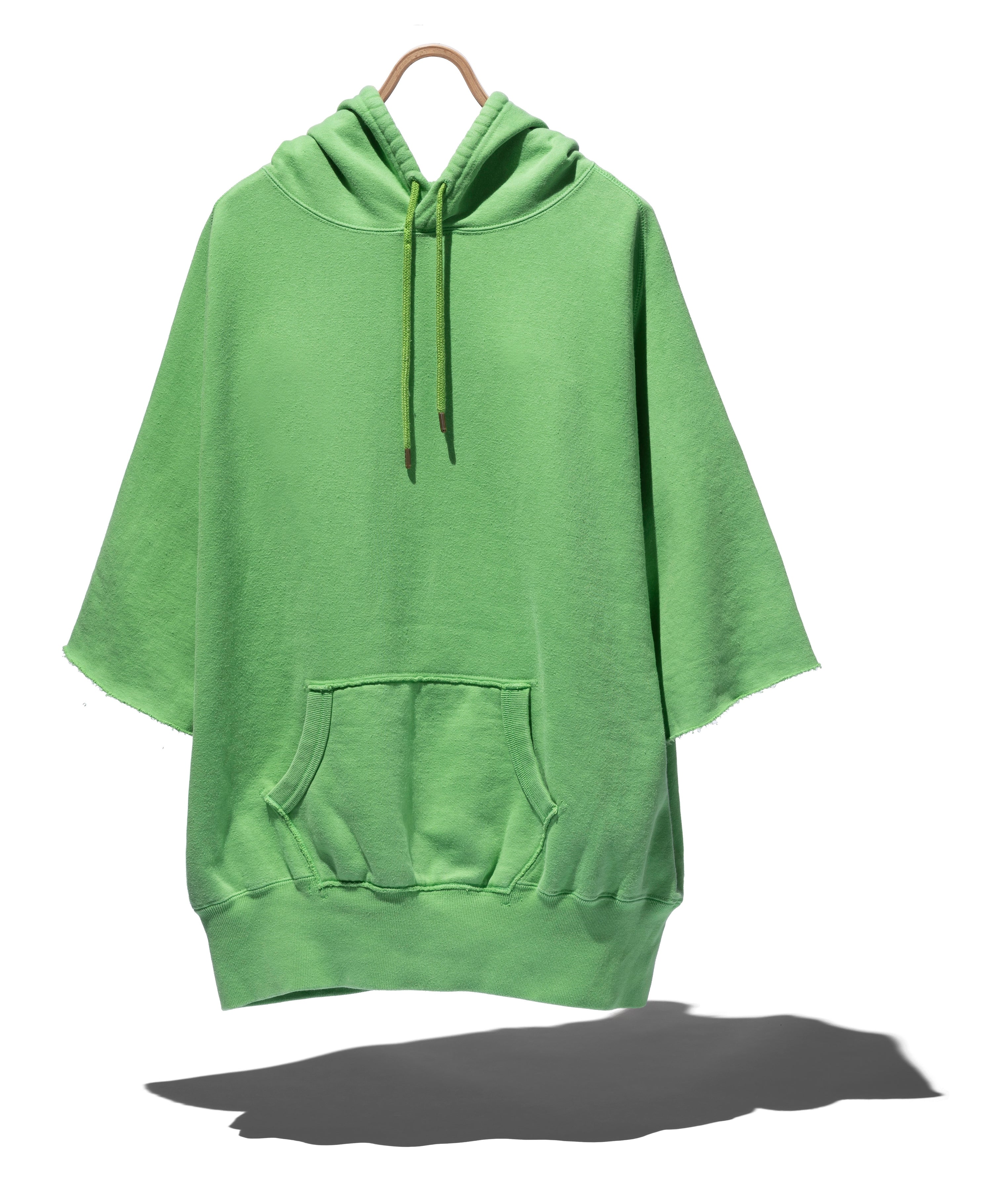 SUVIN COTTON LOOPWHEEL BRUSHED LINING CUT-OFF HOODIE