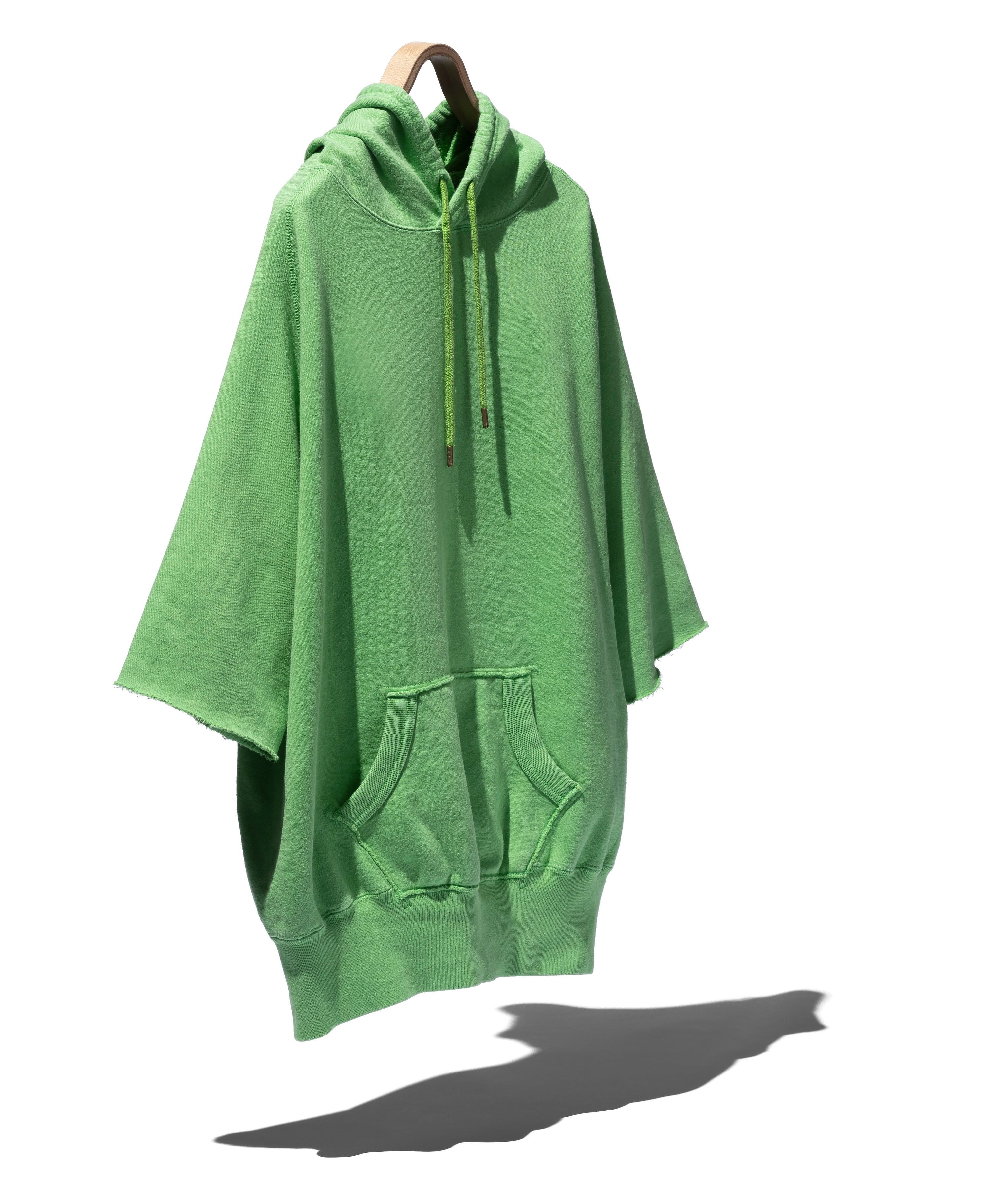 SUVIN COTTON LOOPWHEEL BRUSHED LINING CUT-OFF HOODIE