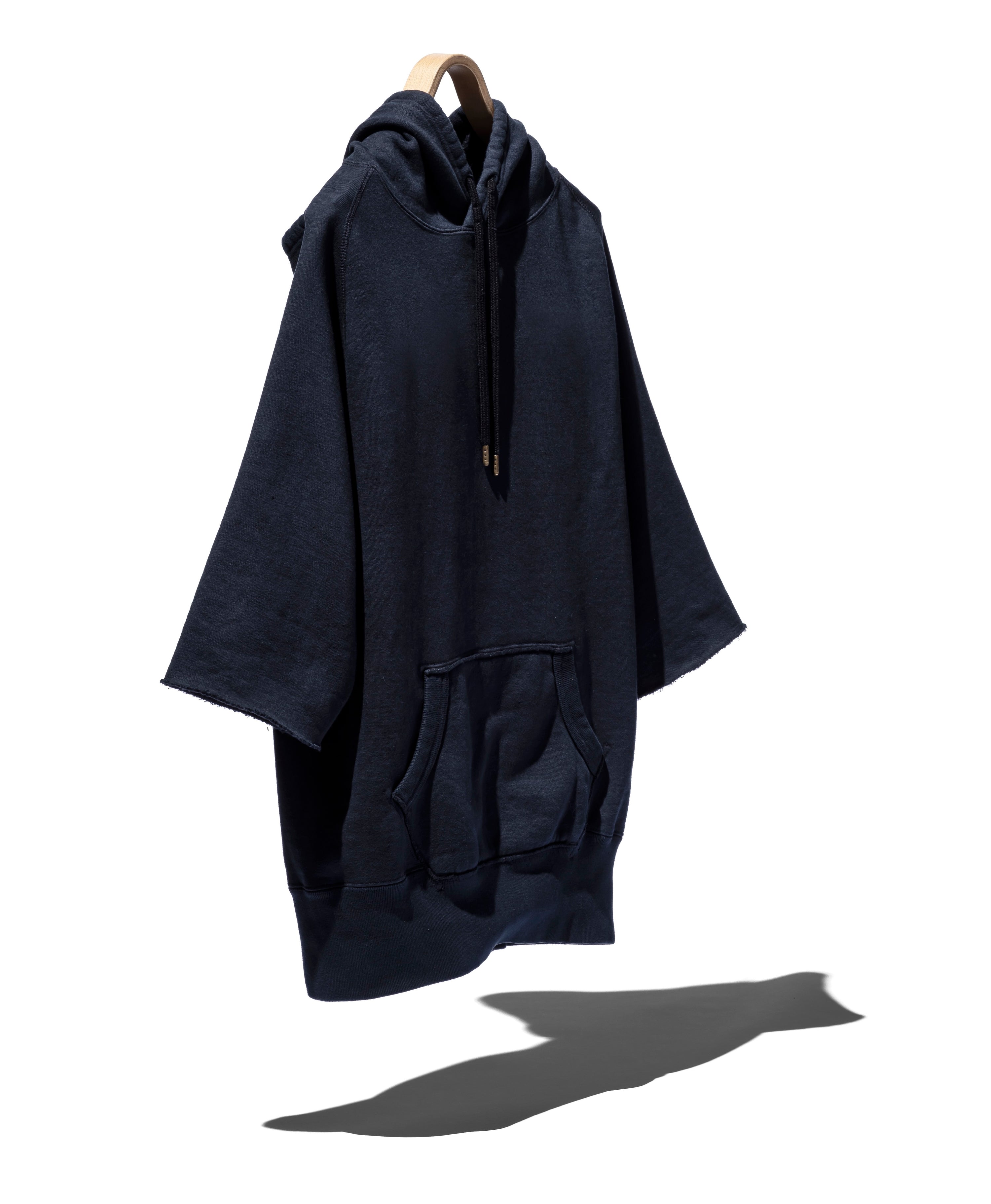 SUVIN COTTON LOOPWHEEL BRUSHED LINING CUT-OFF HOODIE