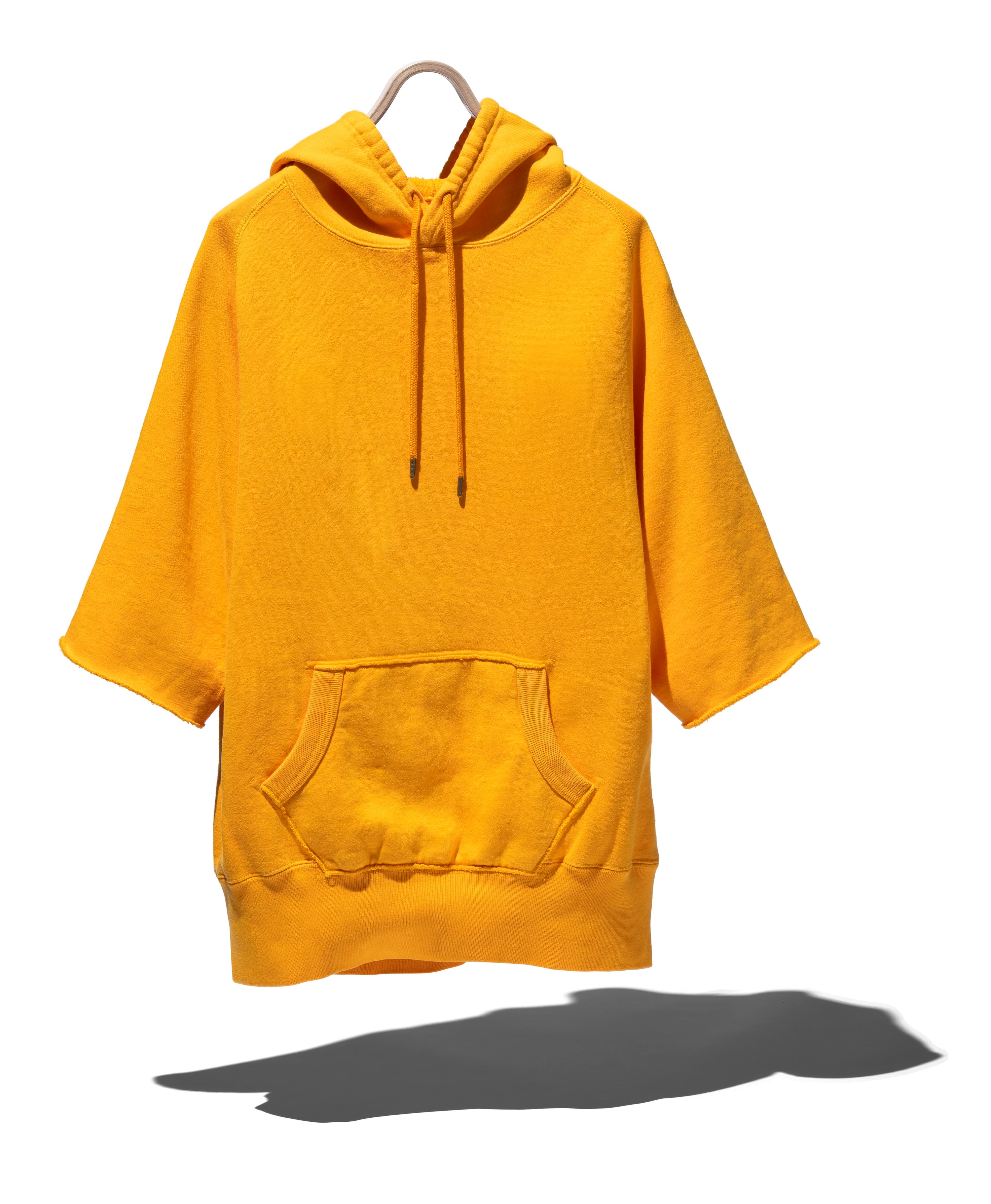 SUVIN COTTON LOOPWHEEL BRUSHED LINING CUT-OFF HOODIE