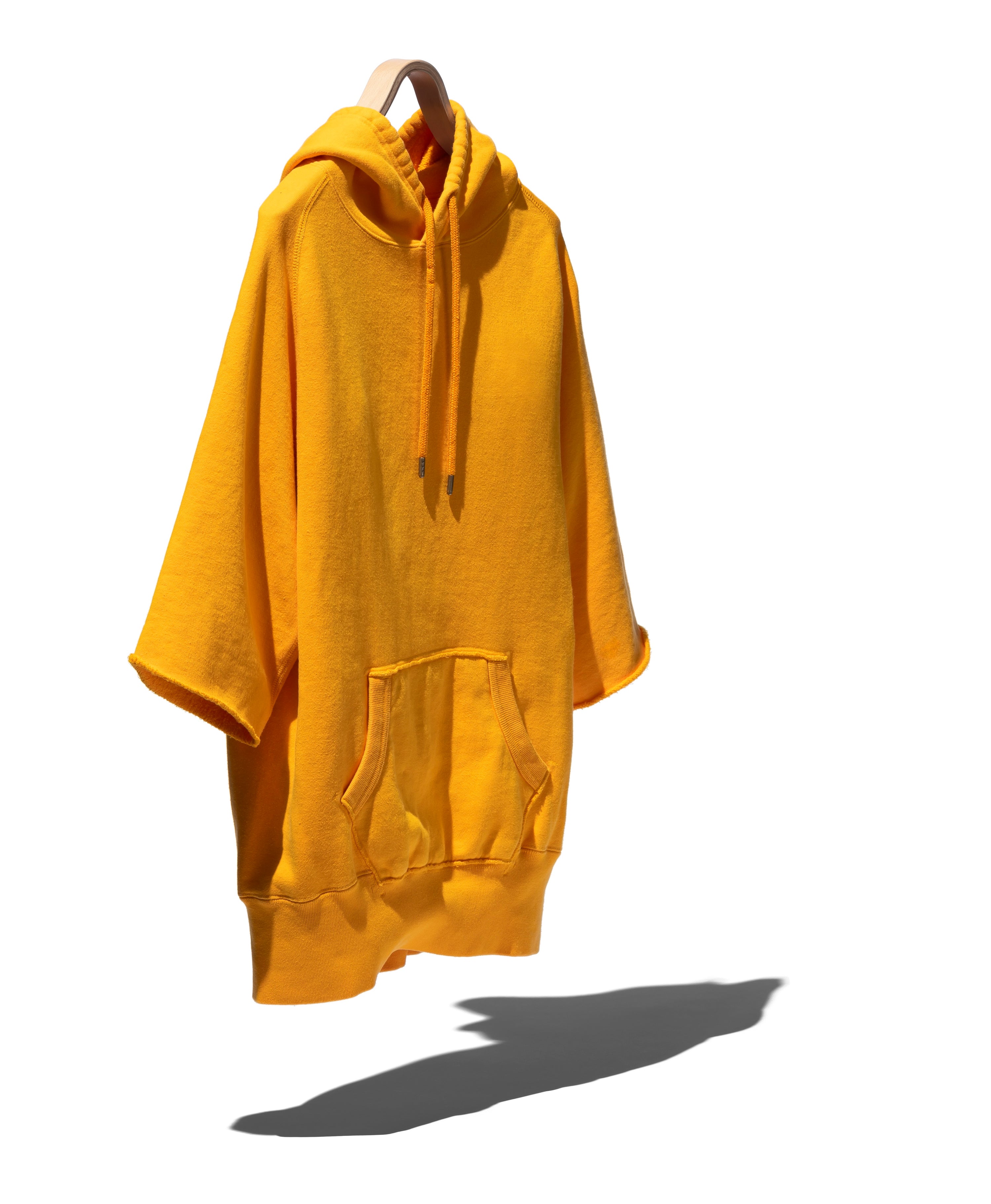 SUVIN COTTON LOOPWHEEL BRUSHED LINING CUT-OFF HOODIE