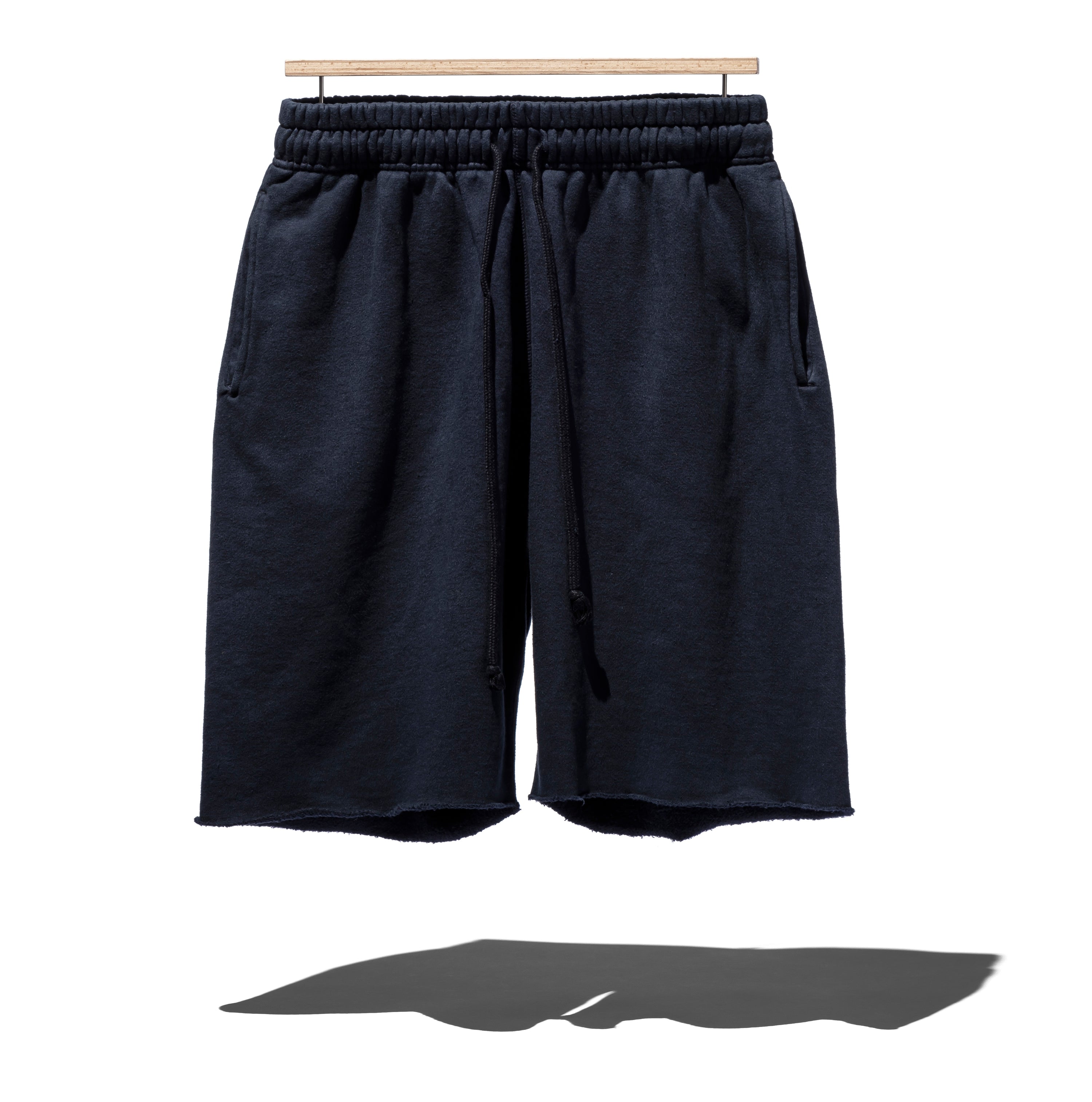 SUVIN COTTON LOOPWHEEL BRUSHED LINING CUT-OFF SHORTS