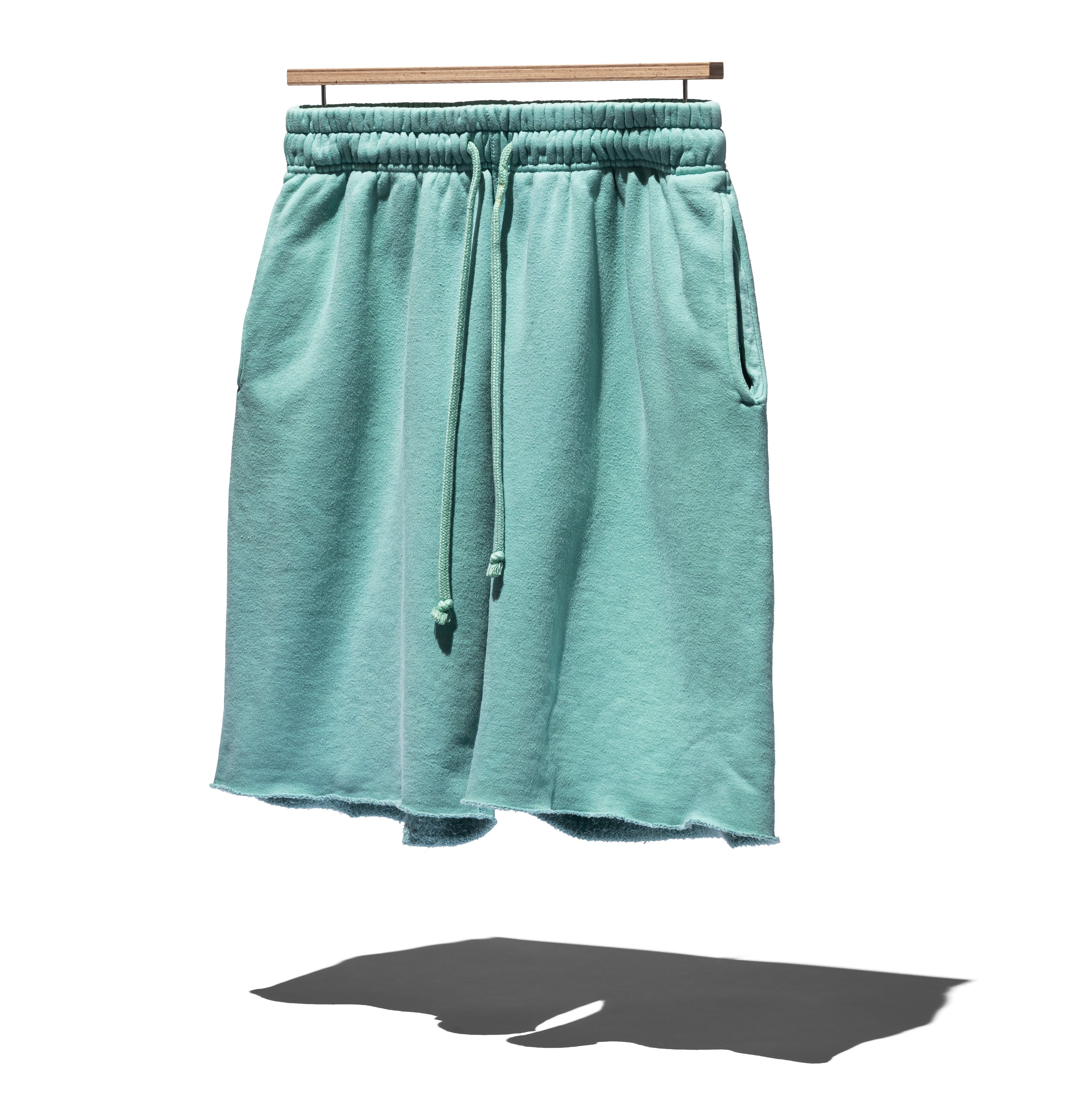 SUVIN COTTON LOOPWHEEL BRUSHED LINING CUT-OFF SHORTS