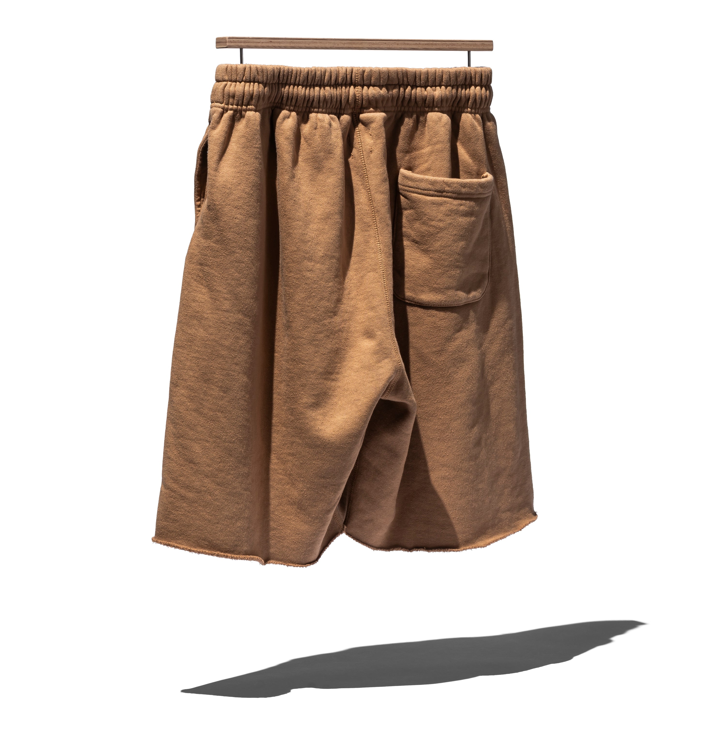 SUVIN COTTON LOOPWHEEL BRUSHED LINING CUT-OFF SHORTS