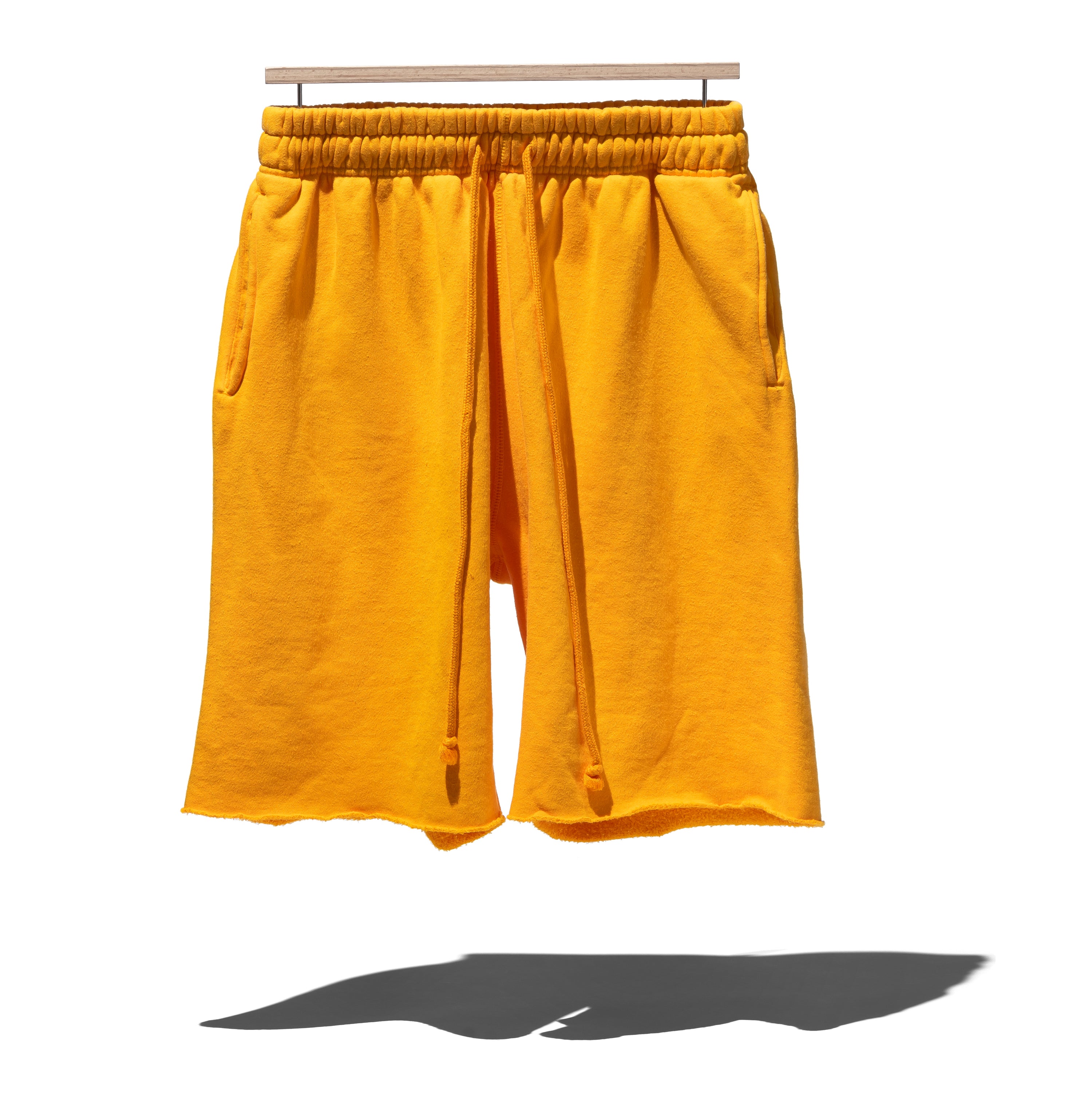 SUVIN COTTON LOOPWHEEL BRUSHED LINING CUT-OFF SHORTS