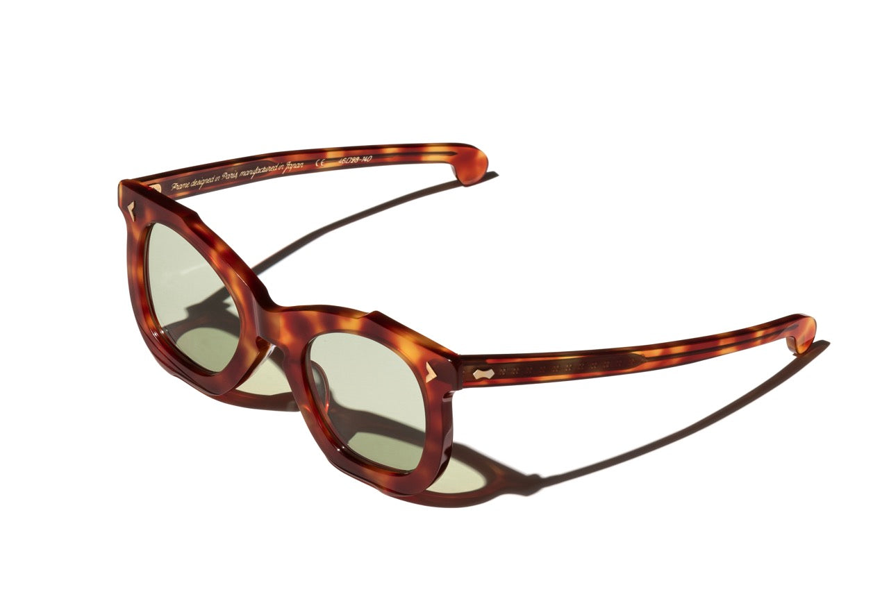 RT02 SUNGLASSES (MAHOGANY/GREEN LENSES)