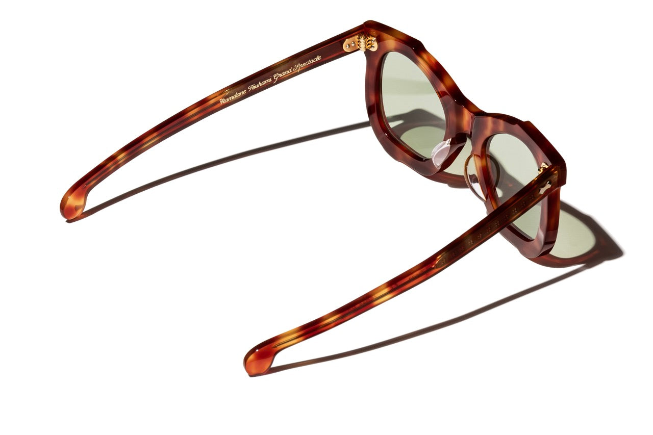 RT02 SUNGLASSES (MAHOGANY/GREEN LENSES)