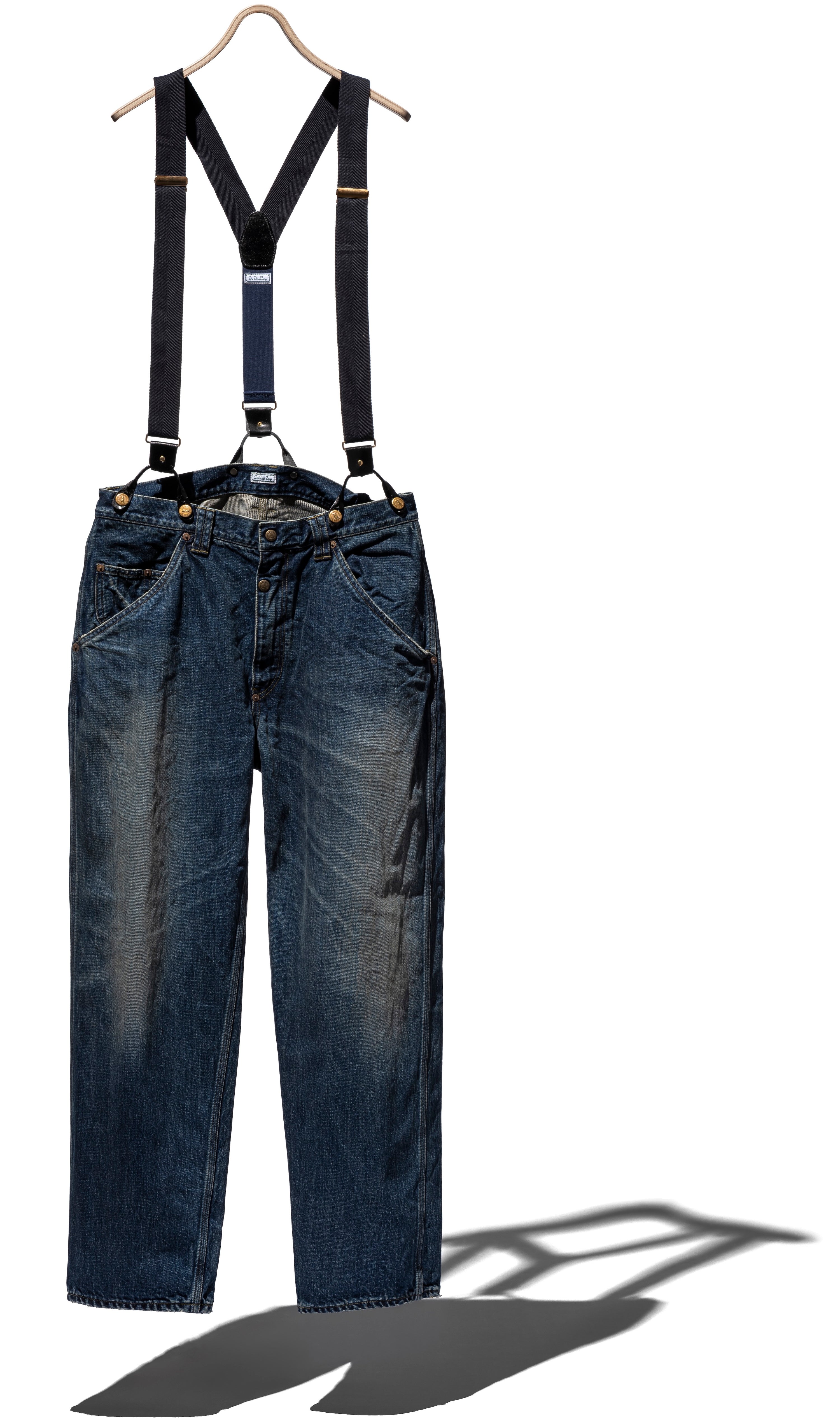 Denim Suspender Pants – Straight Fit Aging