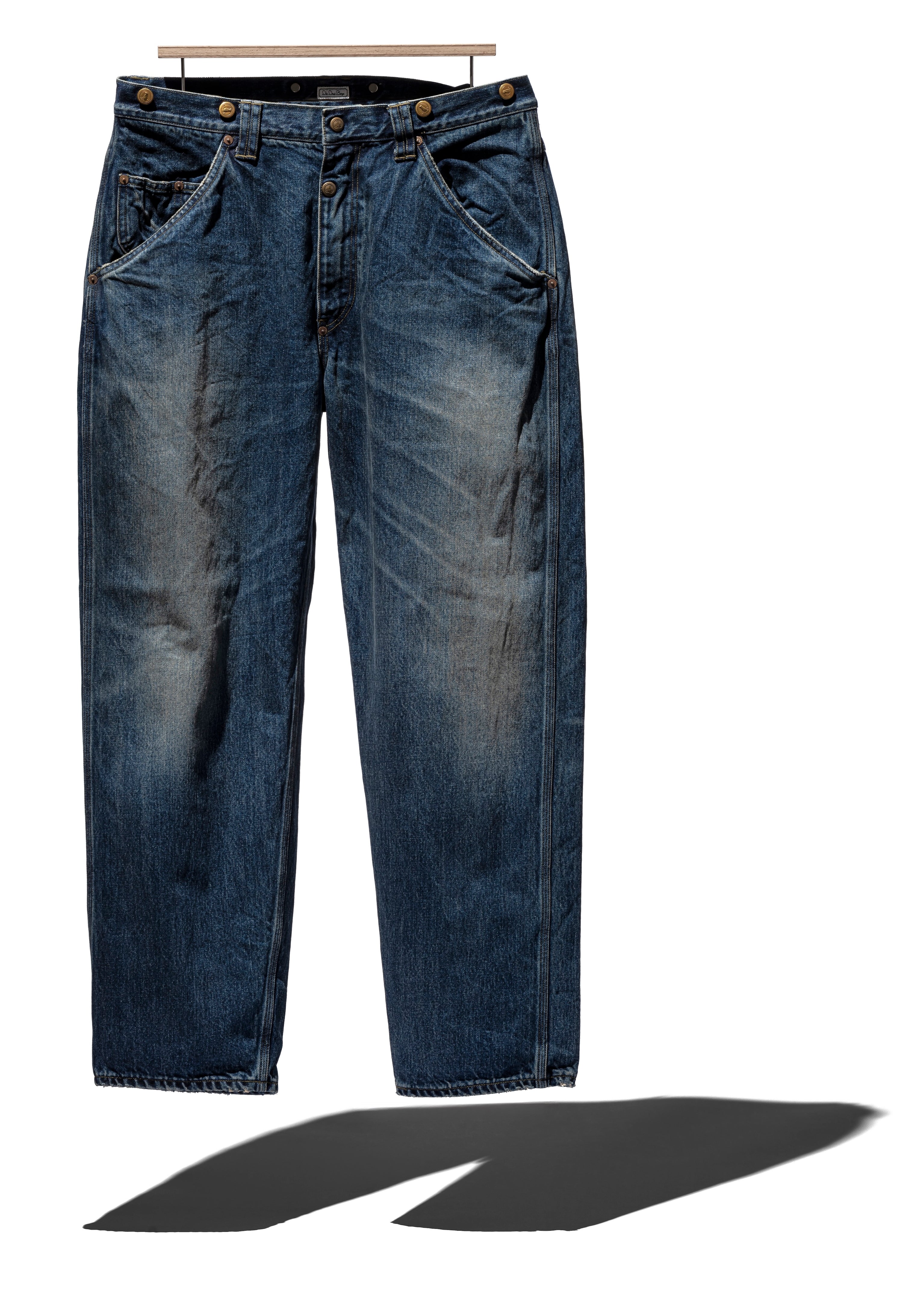 Denim Suspender Pants – Straight Fit Aging