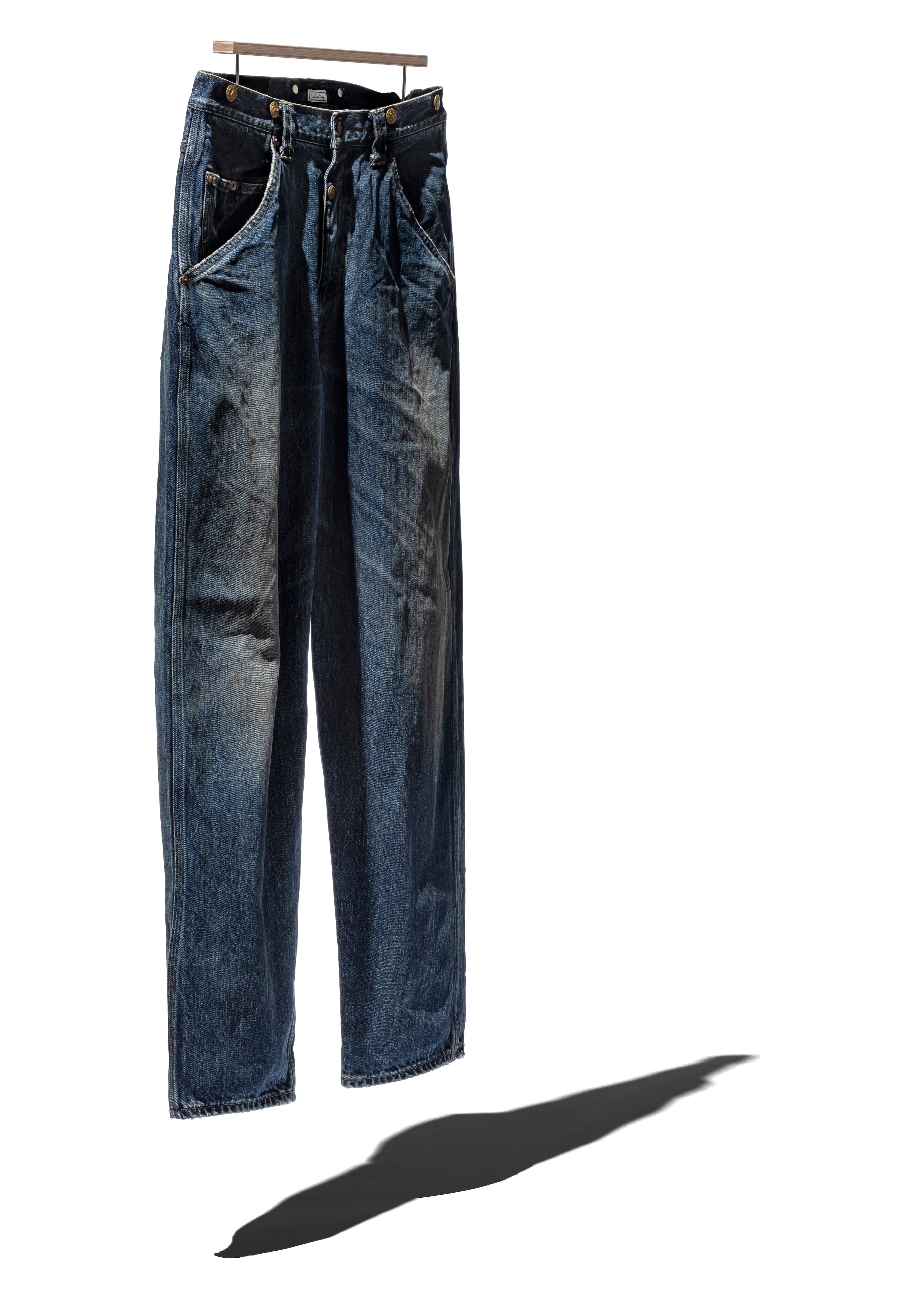 Denim Suspender Pants – Straight Fit Aging