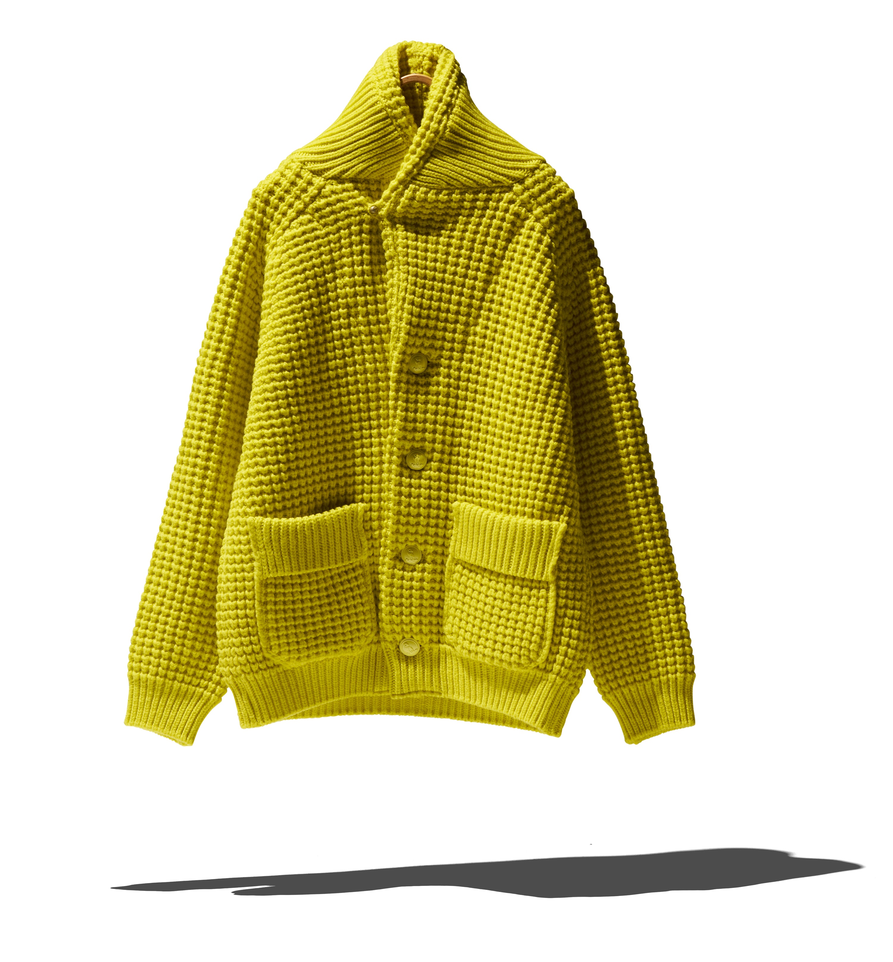 [LEMON] HONEYCOMB WOOL JUMPER