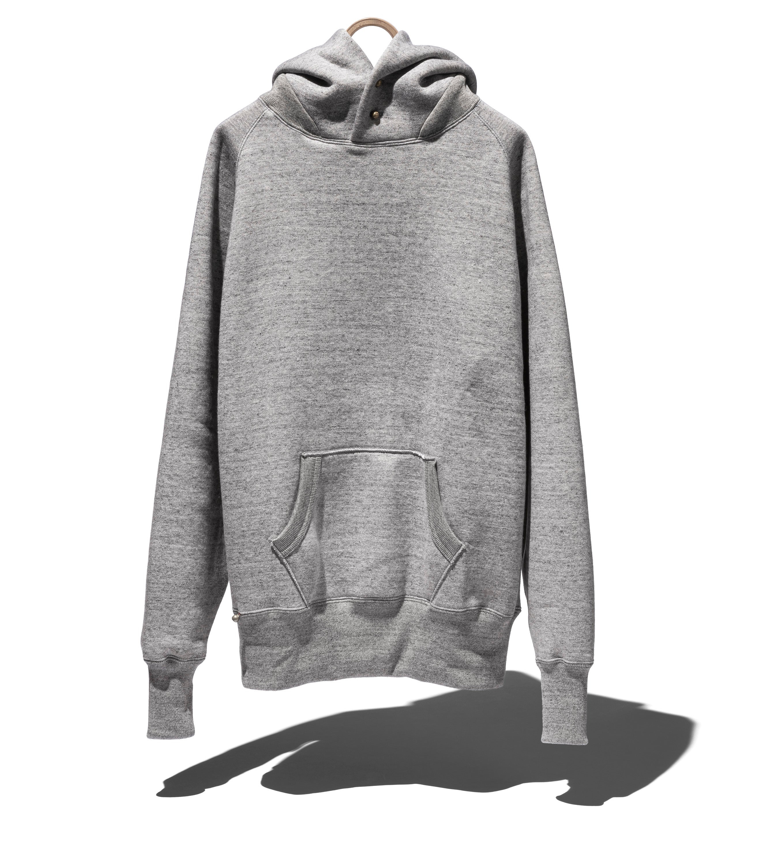 CASHMERE/COTTON MAXIMAL BUTTON HOODIE