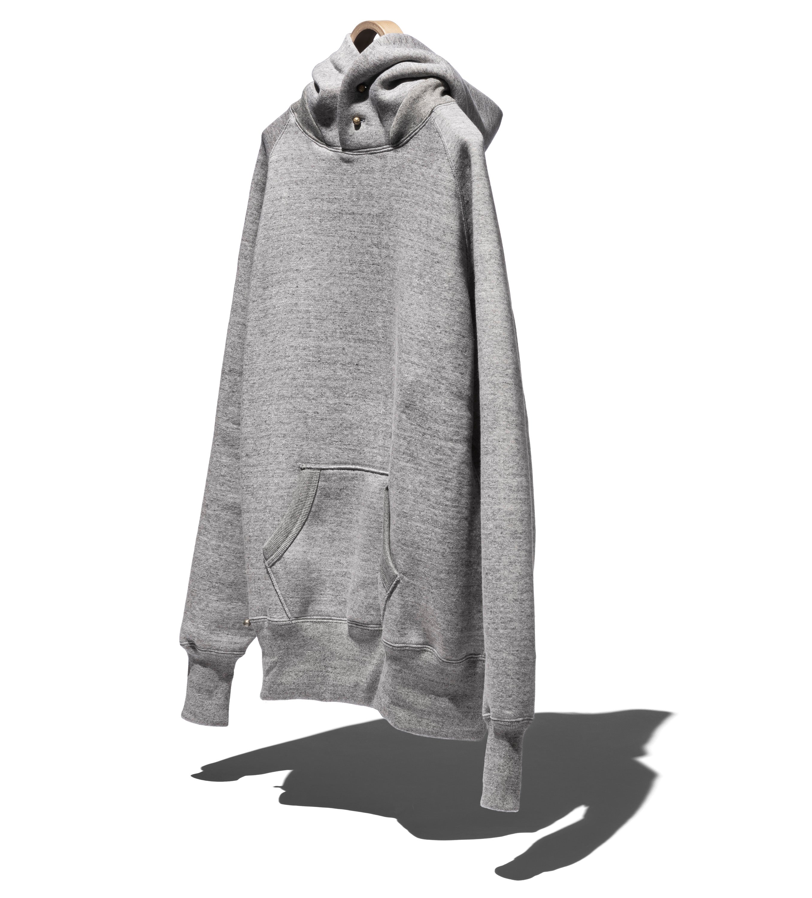 CASHMERE/COTTON MAXIMAL BUTTON HOODIE