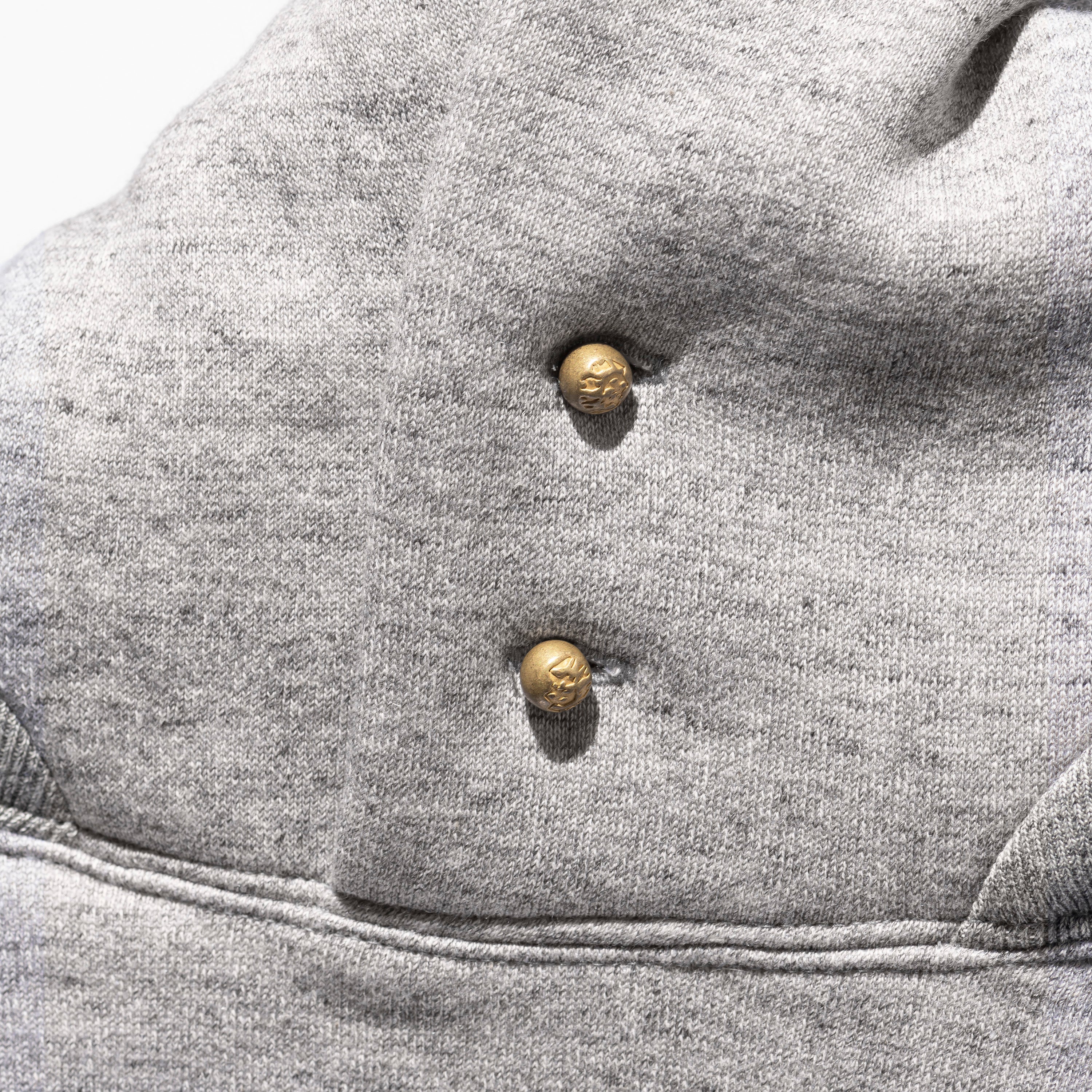 CASHMERE/COTTON MAXIMAL BUTTON HOODIE