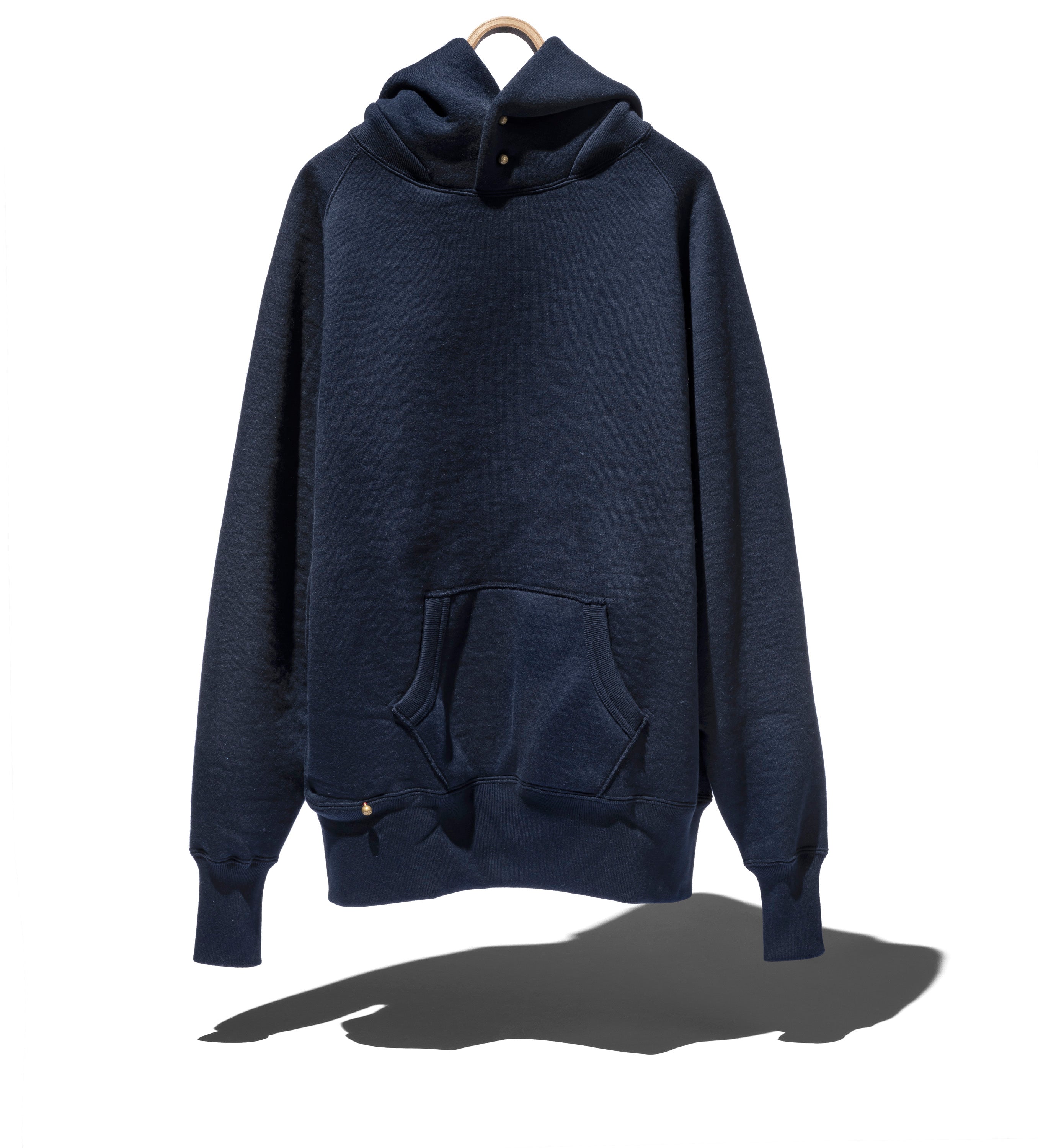 CASHMERE/COTTON MAXIMAL BUTTON HOODIE