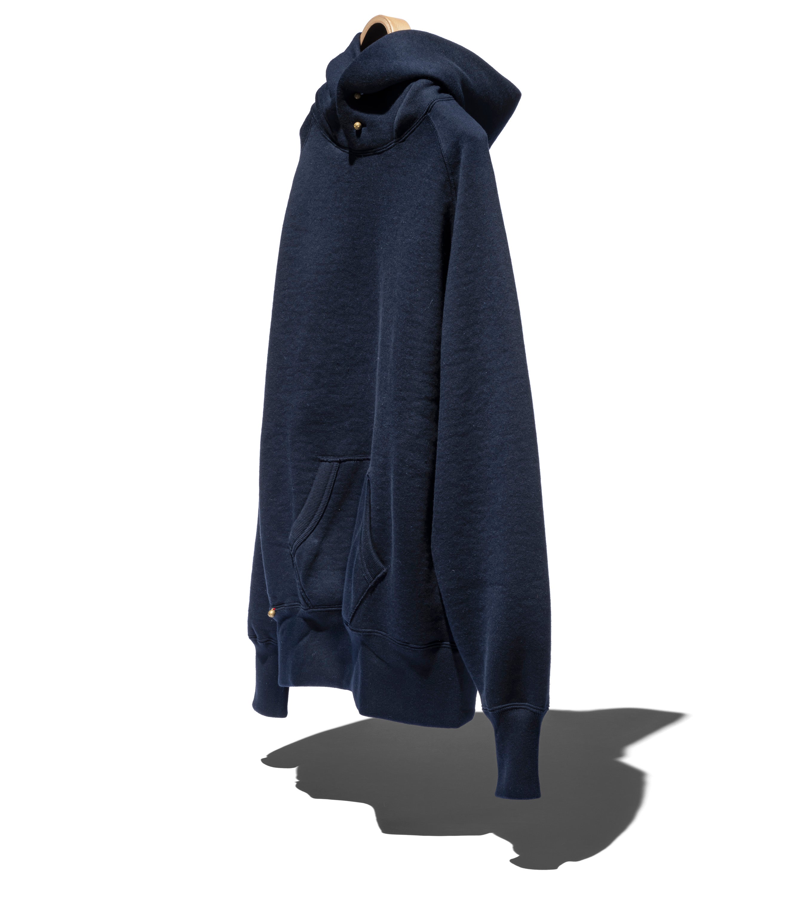 CASHMERE/COTTON MAXIMAL BUTTON HOODIE