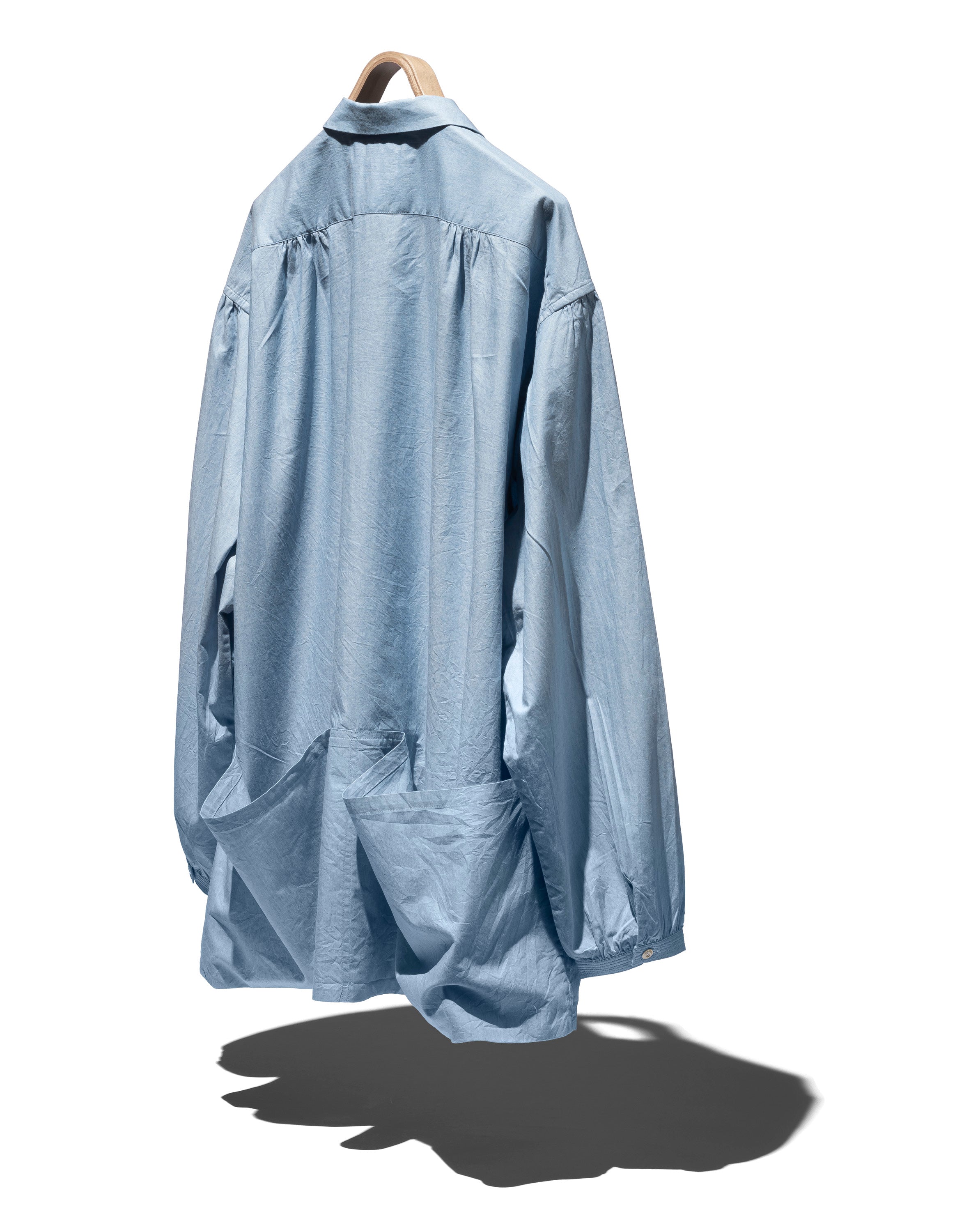 MULTI-POCKET SAX BLUE SHIRT – WORDS, SOUNDS, COLORS & SHAPES JAPAN