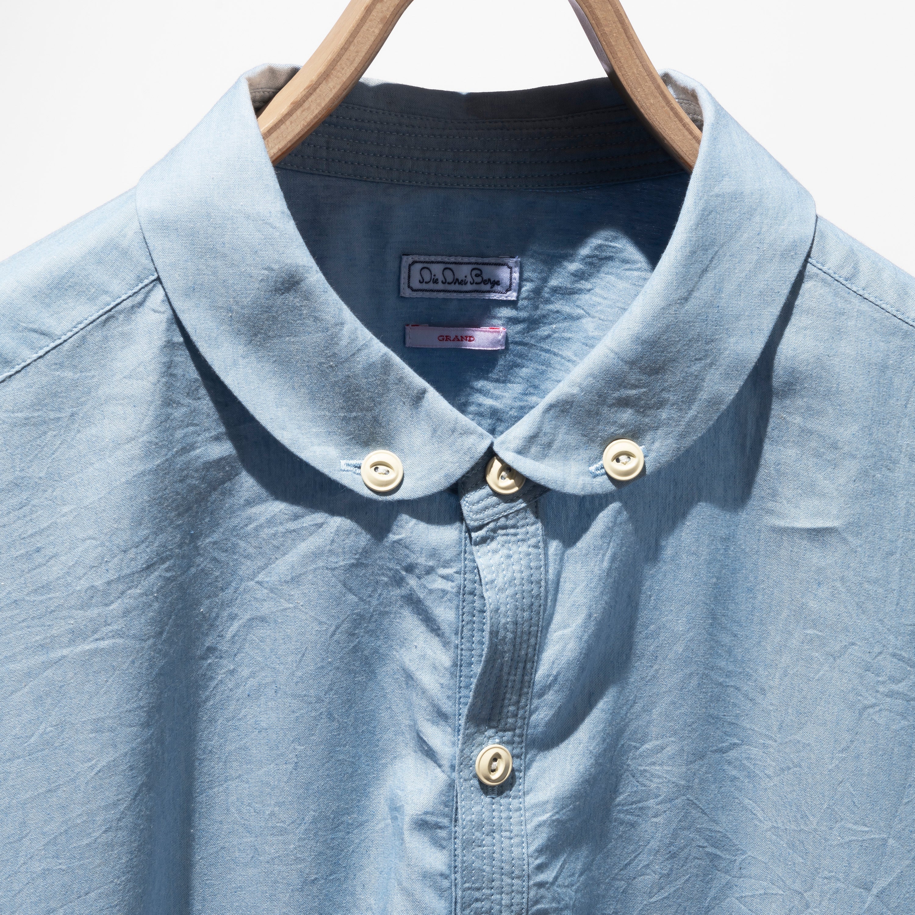 MULTI-POCKET SAX BLUE SHIRT – WORDS, SOUNDS, COLORS & SHAPES JAPAN