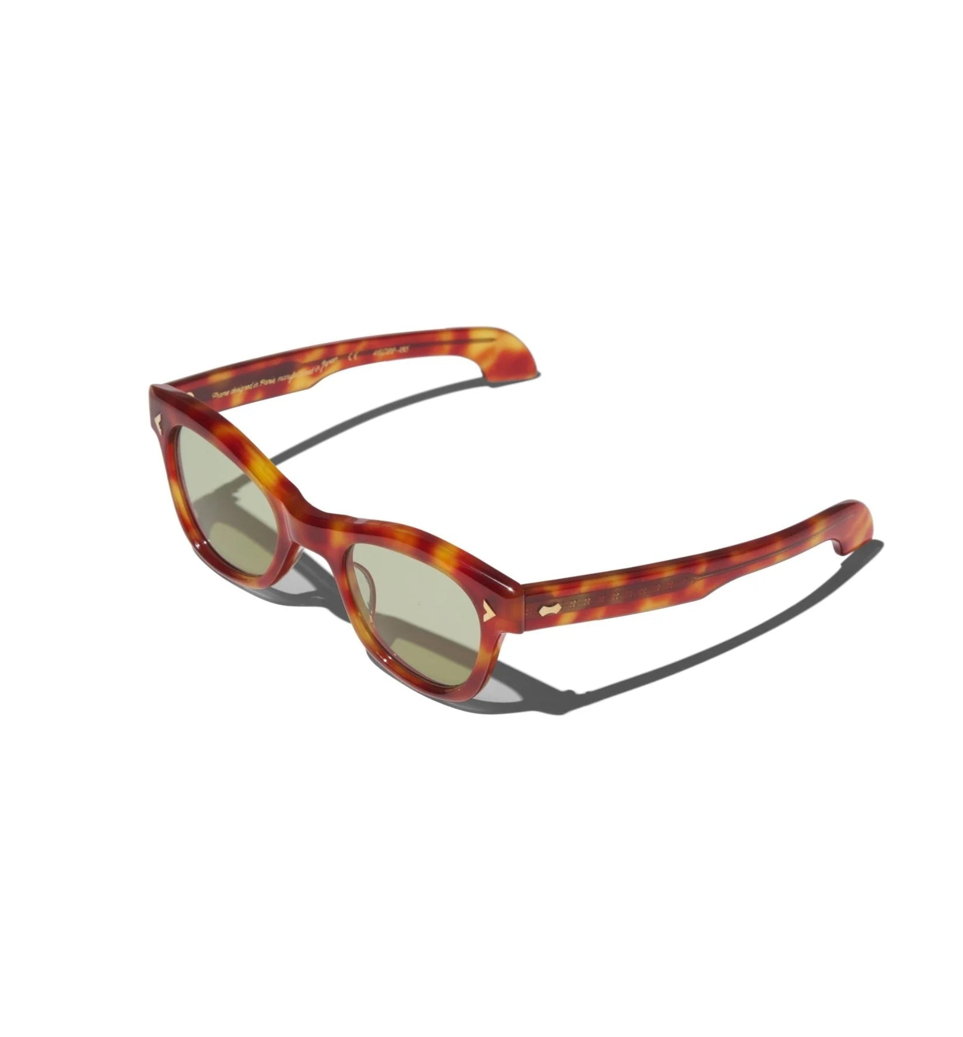 RT01 SUNGLASSES   (MAHOGANY/GREEN LENSES)